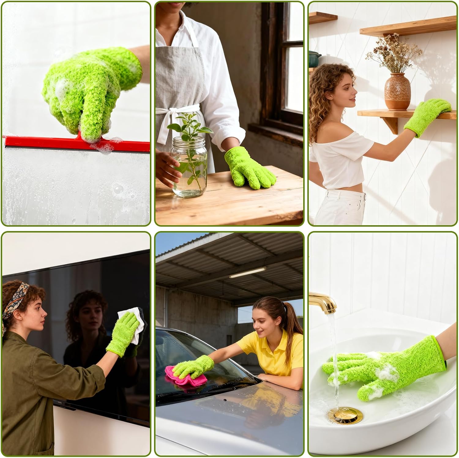 Microfiber Gloves for Plants, Microfiber Gloves For Plant Dusting, Leaf Cleaning Glove, Plant Leaf Cleaner and Shine for Houseplants, Reusable Indoor Plants Care Accessories, Washable Dusting Mitts - Image 5