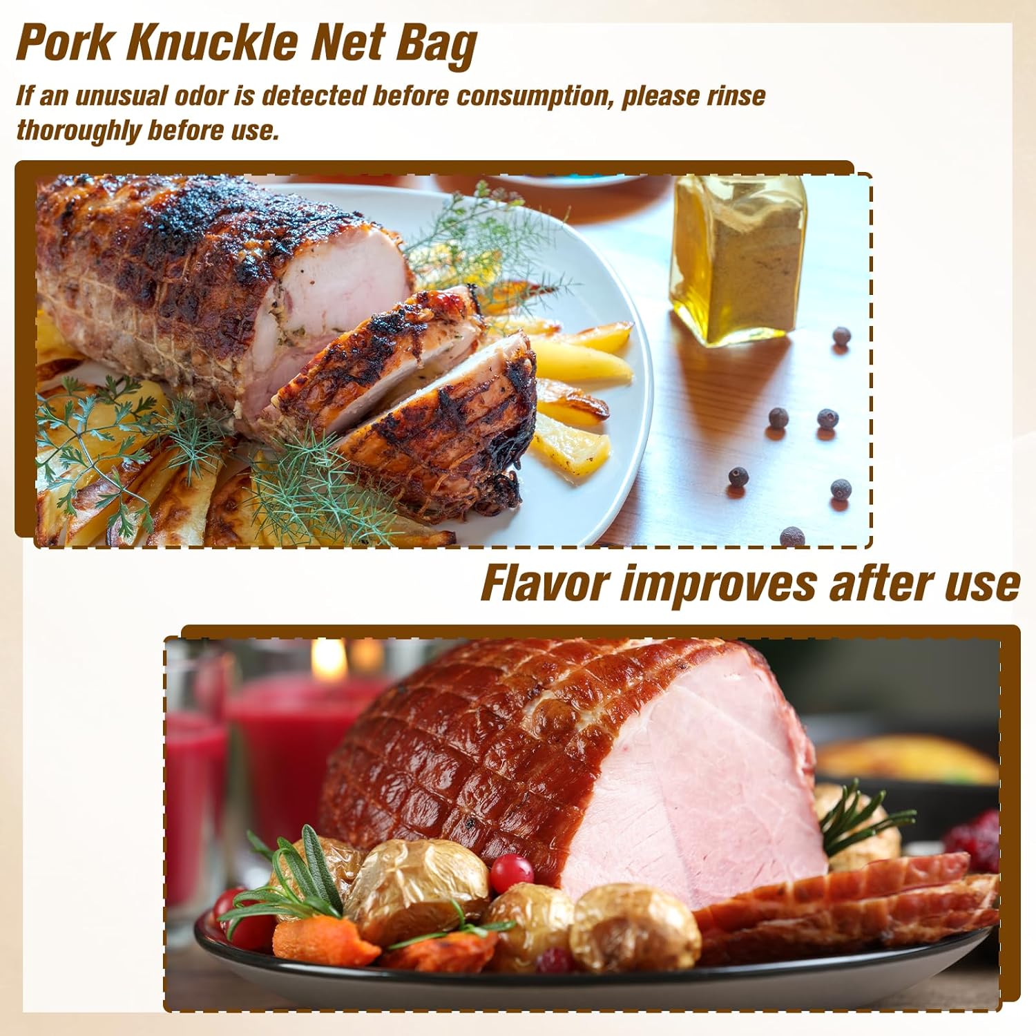 16.4ft Meat Netting, Size 18 Meat Netting Roll Elastic Smoked Meat Poultry Ham Netting Meat Butcher Twine Net Wrapping Net for Meat Cooking, Drying - Image 4