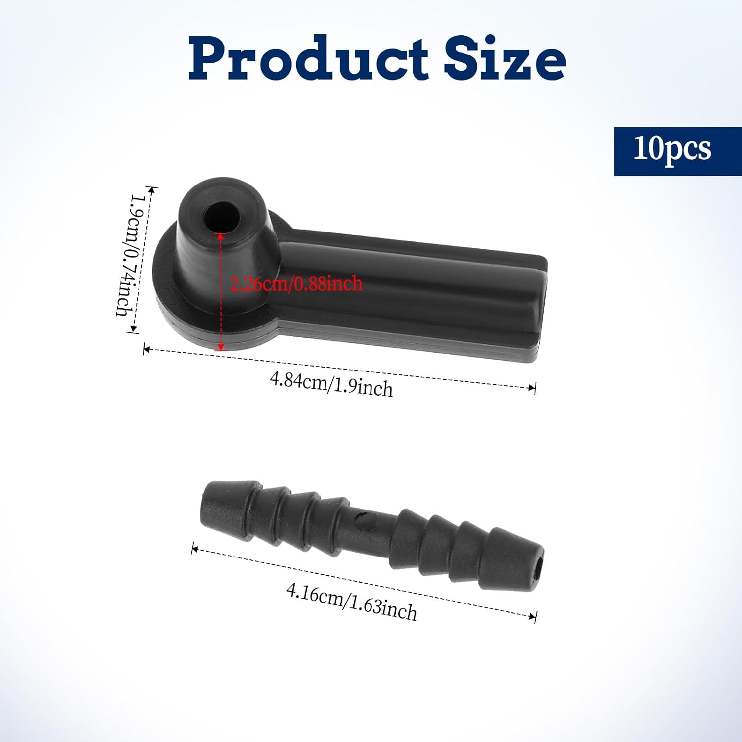 5 Pack Brake Bleeder Hose Bottle Fluid Bleeding Connector Adapter Joint for Oil Air Hose Changer Exchange Pipe System Tool Kit Pumping Nipple for Cars Trucks Vehicles Automotive Emptying Pump Replace - Image 1