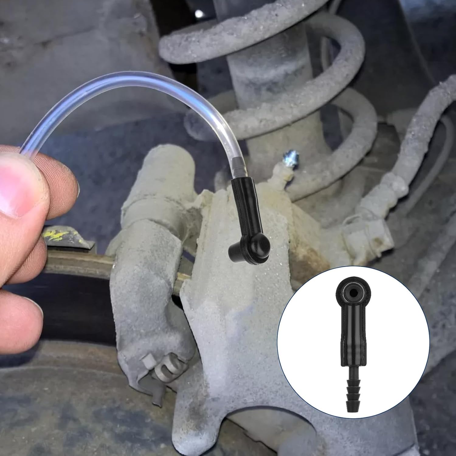 5 Pack Brake Bleeder Hose Bottle Fluid Bleeding Connector Adapter Joint for Oil Air Hose Changer Exchange Pipe System Tool Kit Pumping Nipple for Cars Trucks Vehicles Automotive Emptying Pump Replace - Image 5
