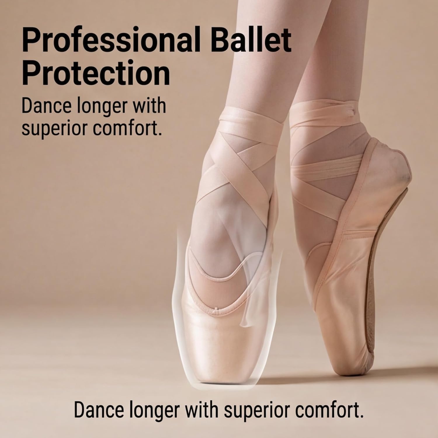 Toe Pads for Pointe Shoes, 1 Pair Soft Ballet Ballet Toe Pads Dance Shoe Toes Protector Accessories, 3.54 x 3.15 Inch High Heels Toes Caps Pad for Pointe Shoes, Forefoot Wrap Pad for Women Girls - Image 7