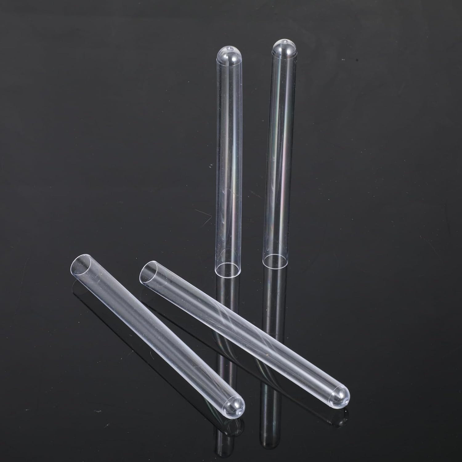 10 Pcs Plastic Test Tubes with Cork Stoppers, 15x150mm 15ml, Clear Vials with Seal Cap Container Transparent Test Tubes with Cork Stoppers for Jewelry Seed Beads Powder Spice Liquid Storage - Image 3