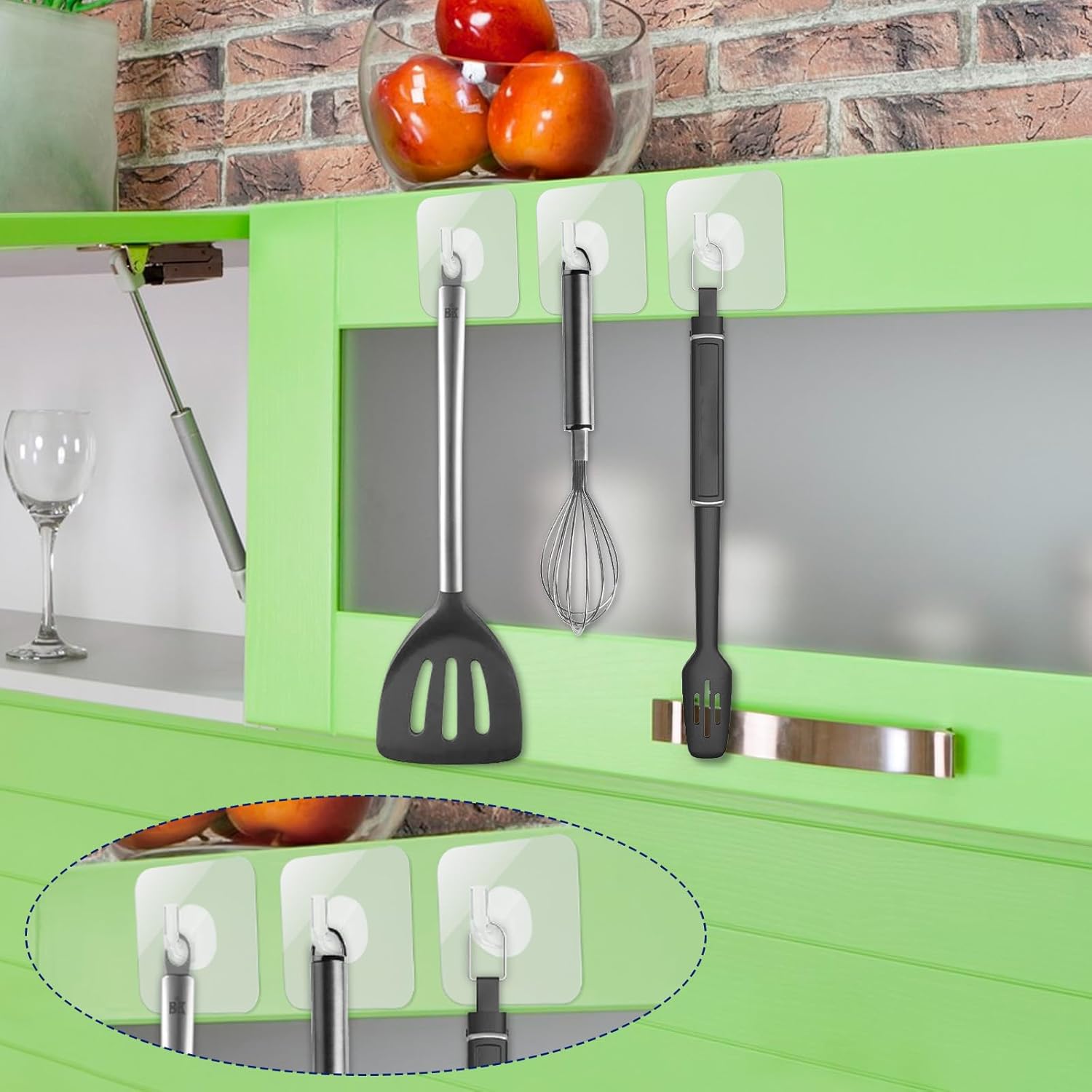 12 Pack Plastic Hooks Adhesive, Small Clear Adhesive Hooks for Hanging Wall Hooks Waterproof Heavy Duty Sticky Ceiling Door Window Pothook Home Kitchen Bathroom Office for Hanging Towel Picture Coats - Image 6
