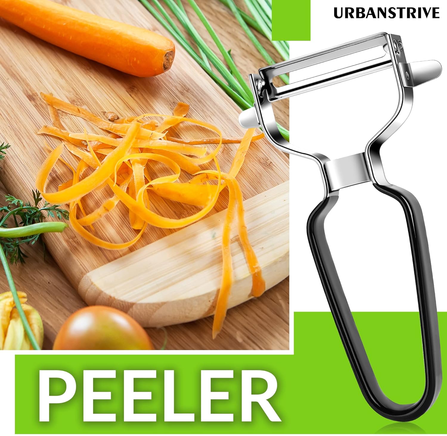 Stainless Steel Y Shaped Vegetable Peelers For Kitchen, Heavy Duty Potato Peeler Hand, Fruit Peeler Veggie Peeler, Kitchen Food Peelers, Comfortable Handle, Dishwasher Safe, Black - Image 7