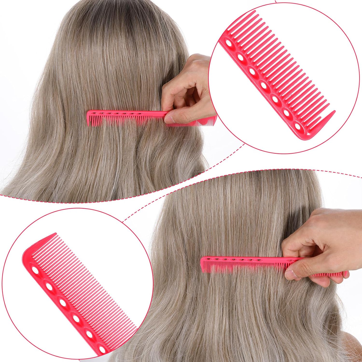 6 Pcs Barber Comb 7