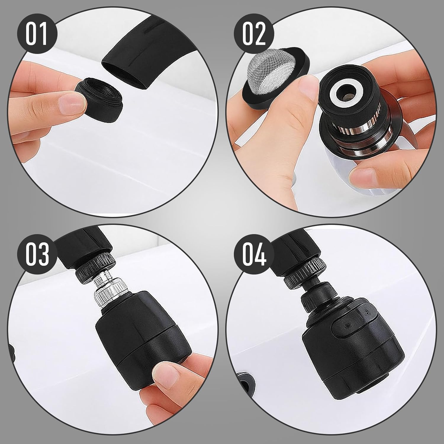 8pcs 3/4 Garden Hose Washers with Filter Screen, Hose Filter Washers, Stainless Steel Hoses Screen Inlet Washing Machine Drain Hoses Mesh Filters Gasket Washer for 5/8 Inch Washing Machine - Image 2