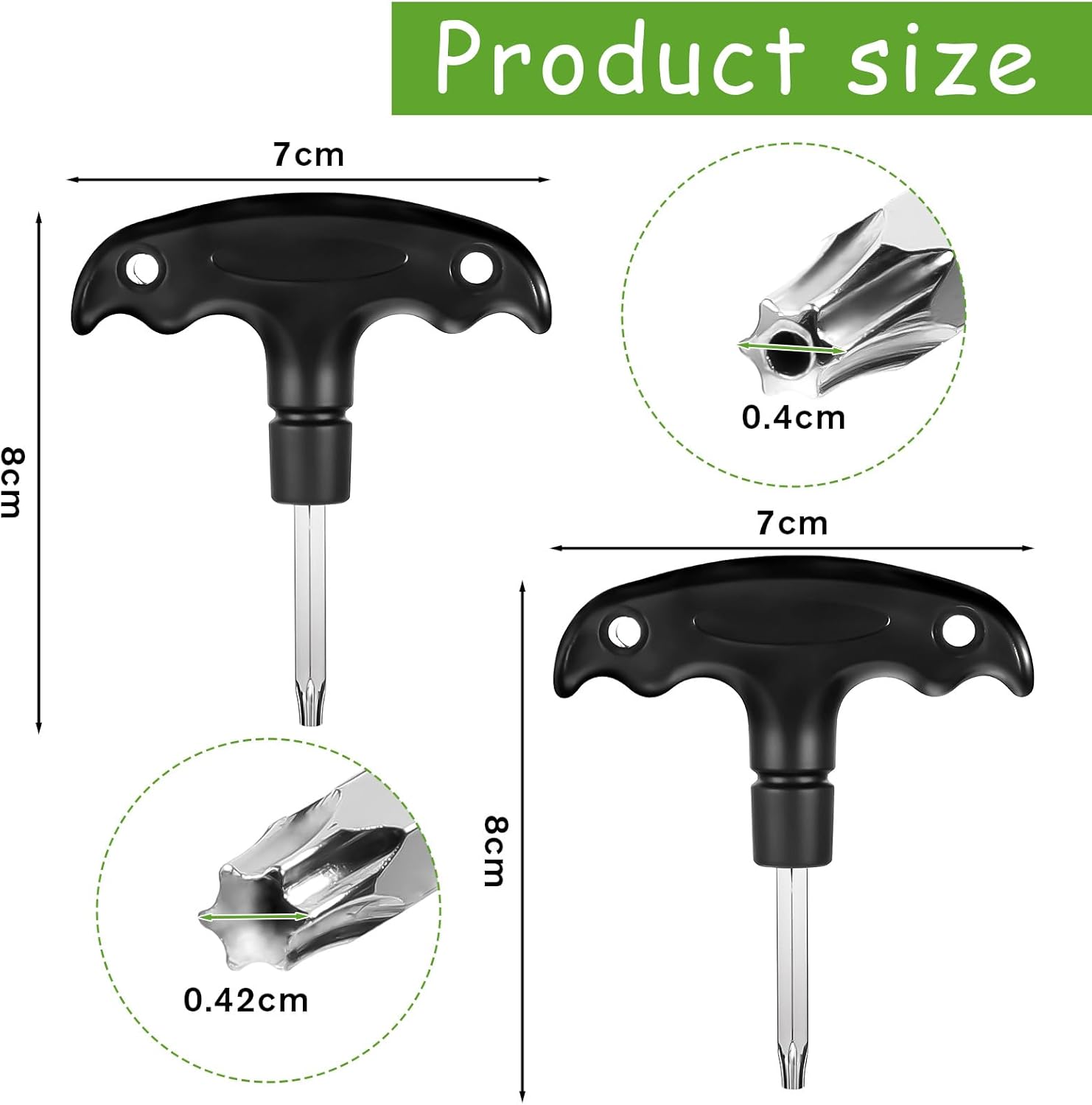 2 Pcs Golf Wrench, Adjustable Golf Tool with Plastic Handle, Stainless Steel Golf Driver Tool, Golf Driver Tool, Golf Torque Wrench for Golf Club Driver Shaft Adapter Torque Tool, Golf Club Tool - Image 1