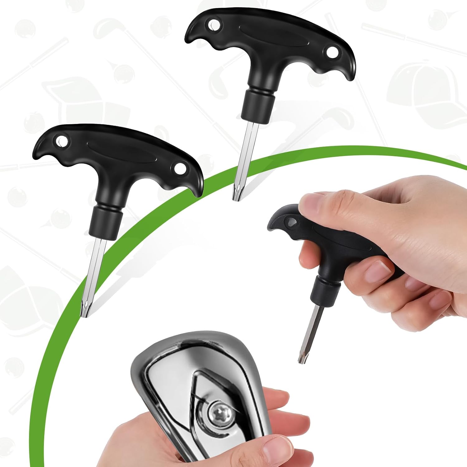 2 Pcs Golf Wrench, Adjustable Golf Tool with Plastic Handle, Stainless Steel Golf Driver Tool, Golf Driver Tool, Golf Torque Wrench for Golf Club Driver Shaft Adapter Torque Tool, Golf Club Tool - Image 4