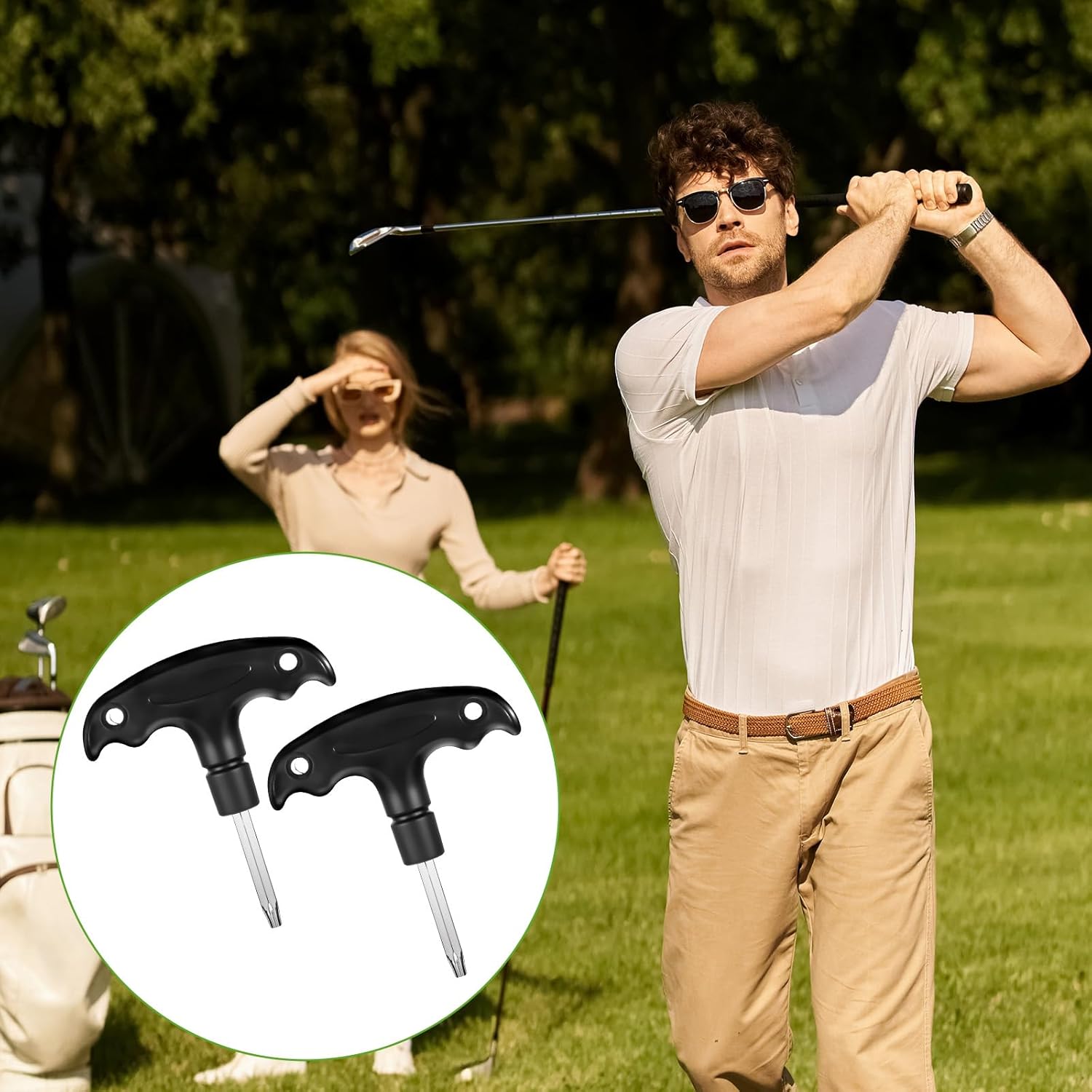 2 Pcs Golf Wrench, Adjustable Golf Tool with Plastic Handle, Stainless Steel Golf Driver Tool, Golf Driver Tool, Golf Torque Wrench for Golf Club Driver Shaft Adapter Torque Tool, Golf Club Tool - Image 6