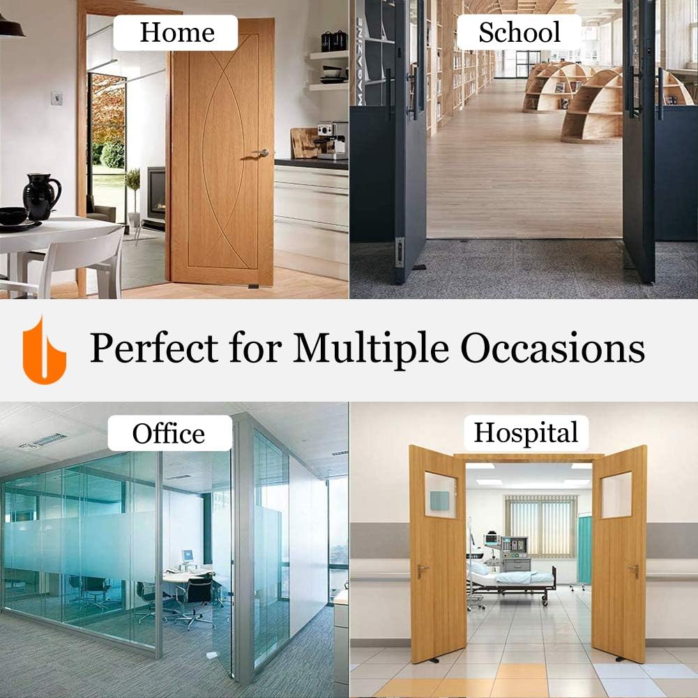 Heavy Duty Rubber Door Stopper Wedge Sturdy and Stackable Door Stop, Multi Surface Design, Fit for Gaps up to 1.2 Inches, 4 Pack, Black - Image 6