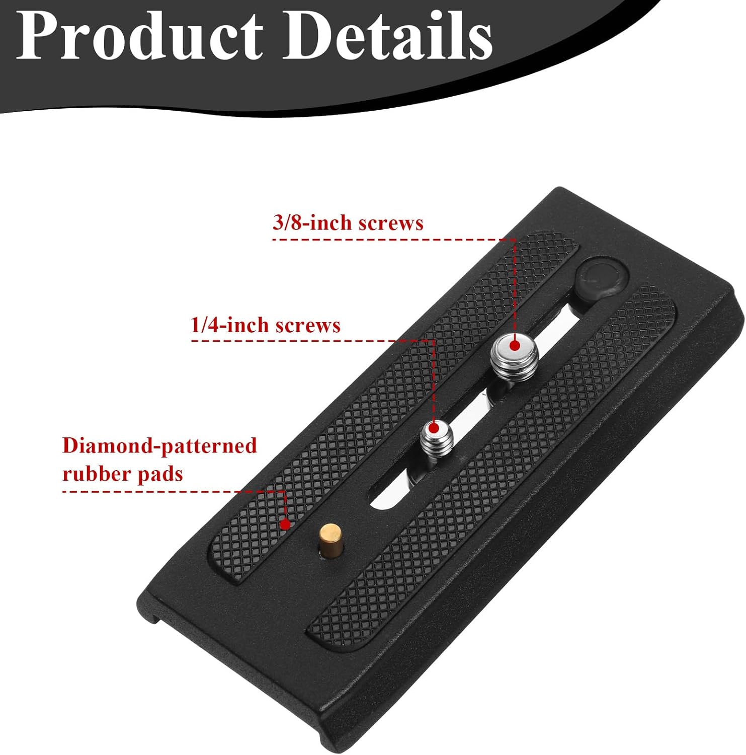Tripod Quick Release Plate, P200 Quick Release Plate Camera for Tripod, Universal Aluminum Alloy Camera Mounting Base Plates with 1/4