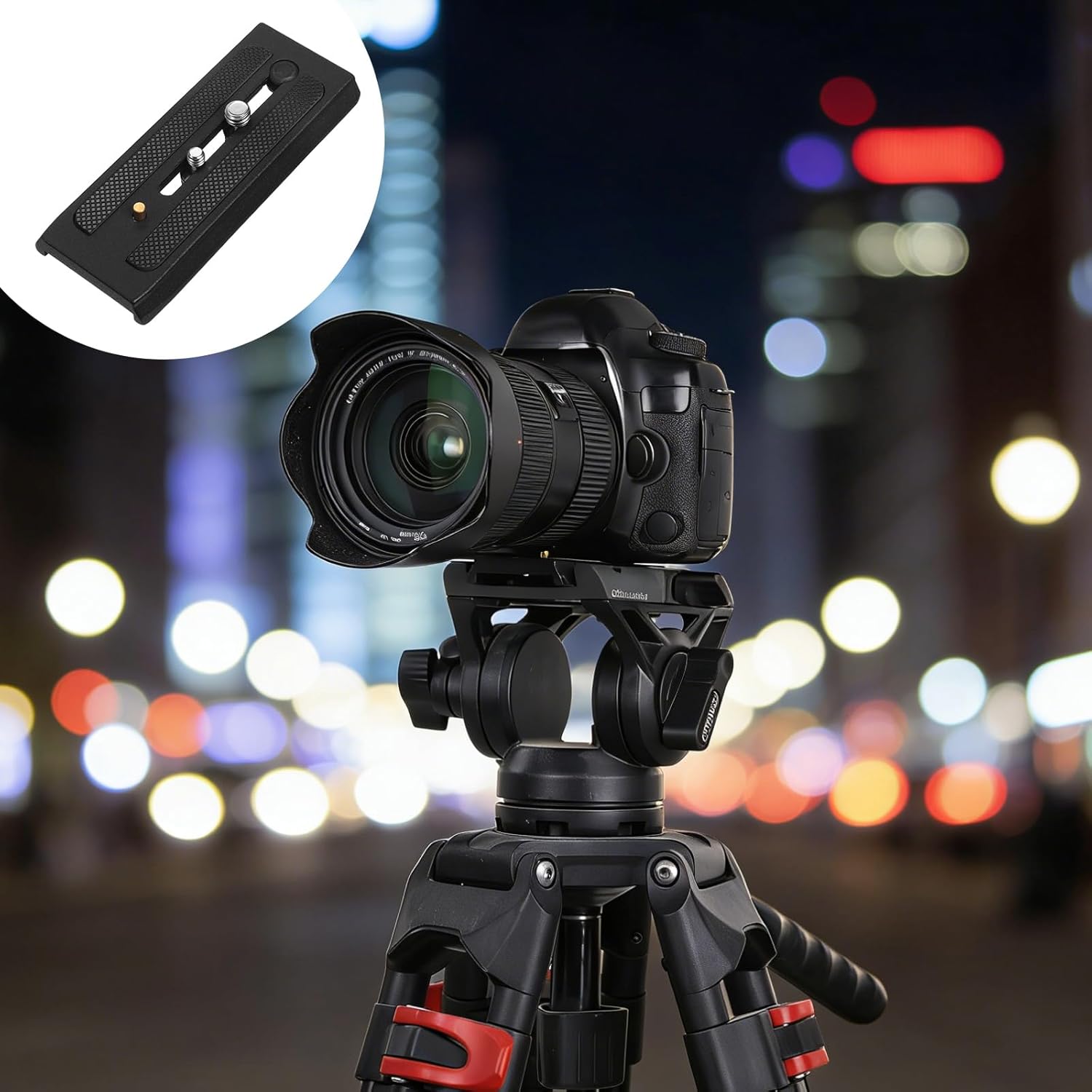 Tripod Quick Release Plate, P200 Quick Release Plate Camera for Tripod, Universal Aluminum Alloy Camera Mounting Base Plates with 1/4