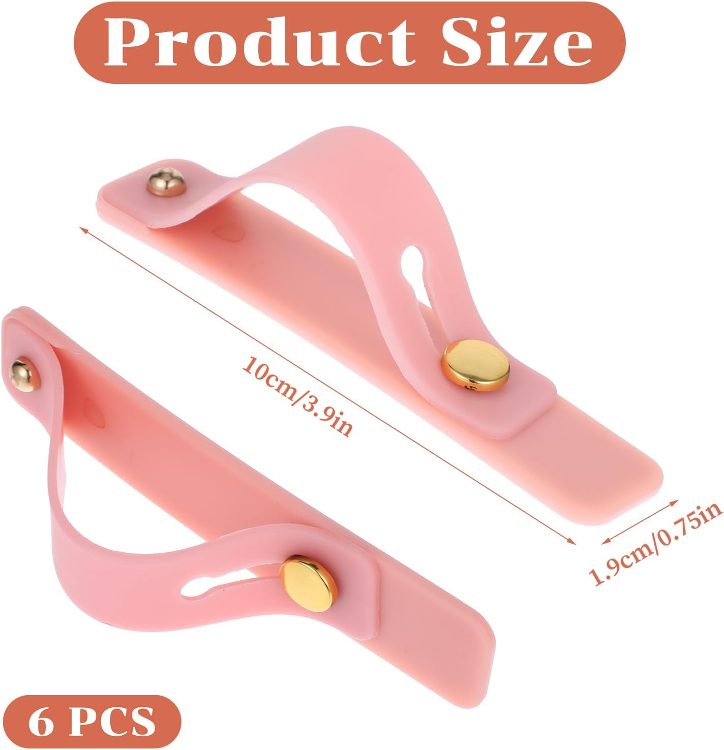 6Pcs Finger Loop Phone Grip Phone Finger Holder Universal Cell Phones Strap Grip Holder Telescopic Phones Strap Stand for Back of Loop Most Case - Image 1