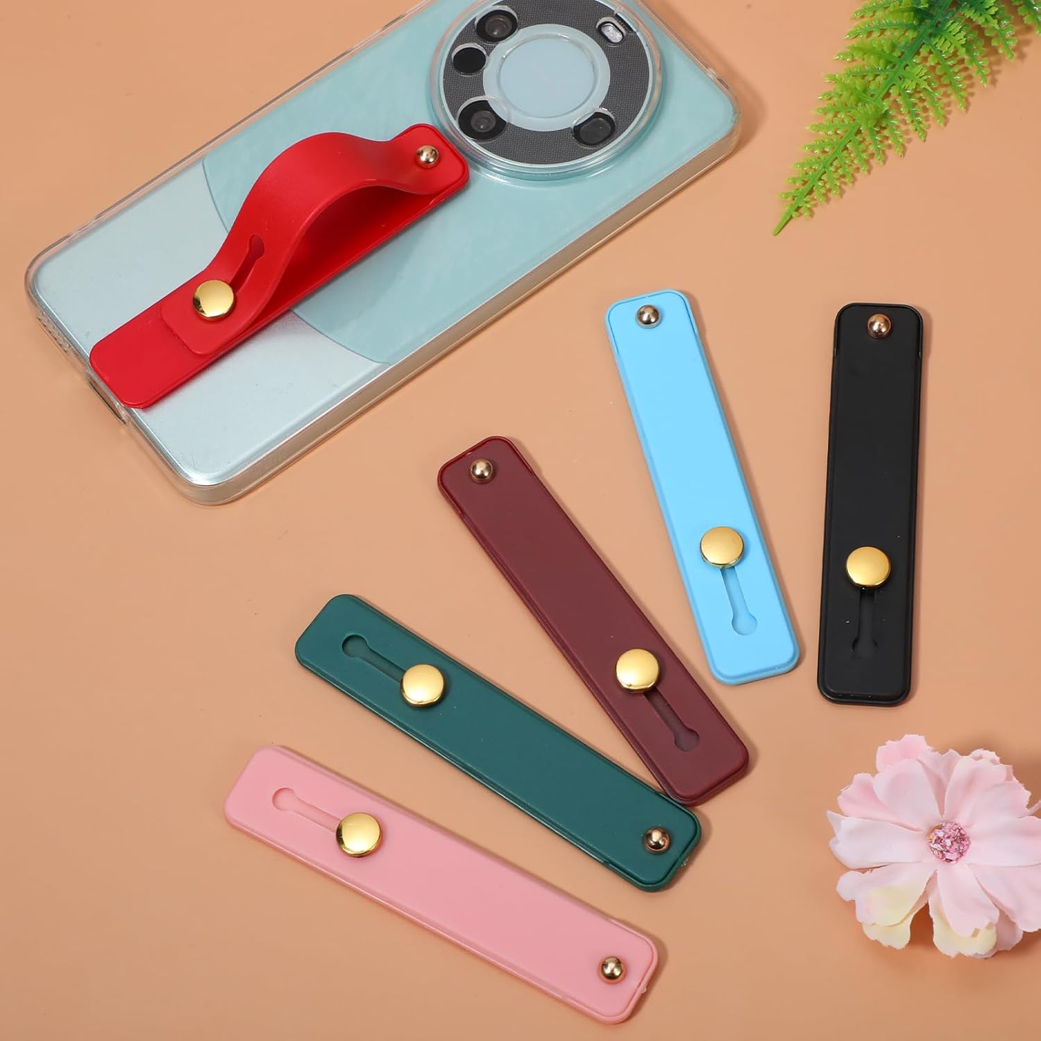 6Pcs Finger Loop Phone Grip Phone Finger Holder Universal Cell Phones Strap Grip Holder Telescopic Phones Strap Stand for Back of Loop Most Case - Image 3
