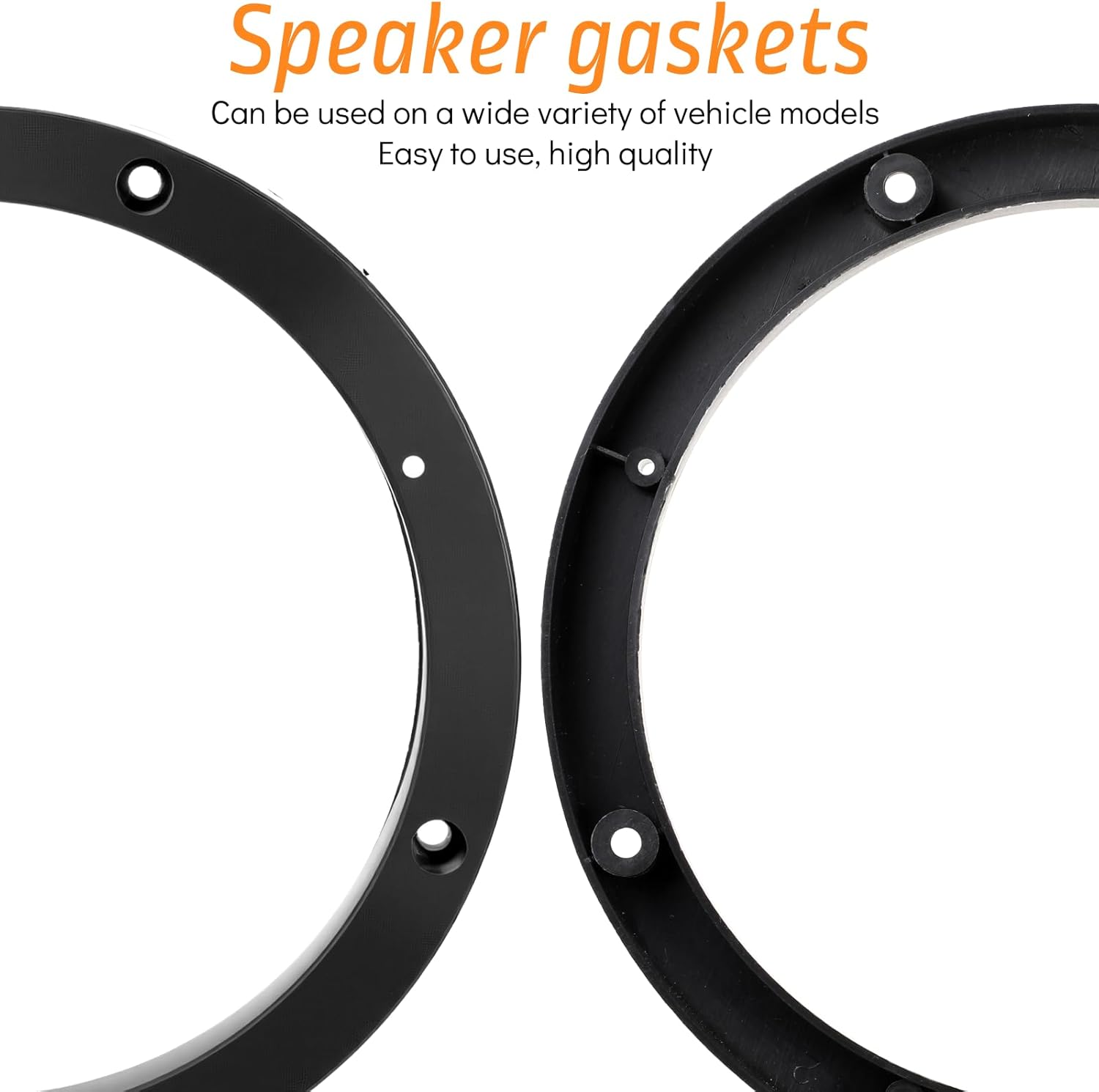 Vin Beauty 2 Pcs 6.5 Speaker Spacer Enhance Sound Quality 6.5 Inch Speaker Spacer 1 Inch No Cutting and Drilling Adaptor Subwoofer, Universal Rings Fixed Speakers for Most Cars - Image 2
