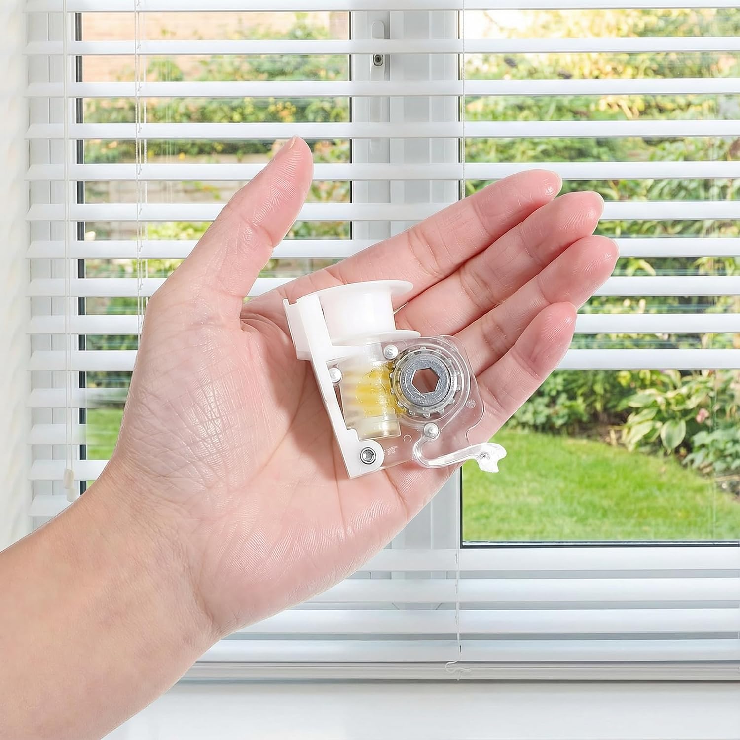 Vin Beauty Blind Tilt Mechanism Replacement Tilt Mechanism for Hexagonal Rod Horizontal Blinds with Transparent Thin Line and Curtain Accessories - Image 5