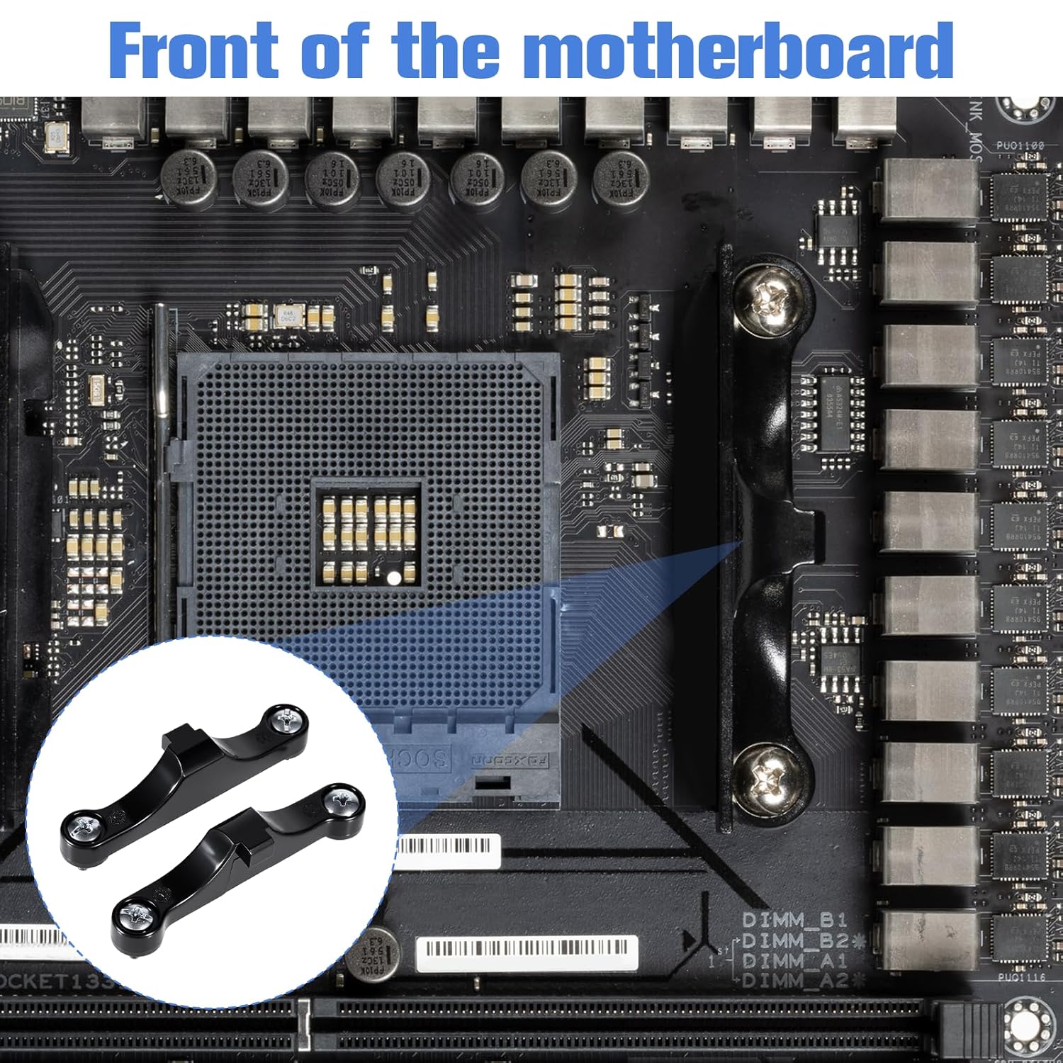 4 PCS AM5 CPU Bracket AM5 Motherboard CPU Cooler Fan Bracket, Desktop Computer Fan Retainer with Screws Black - Image 2