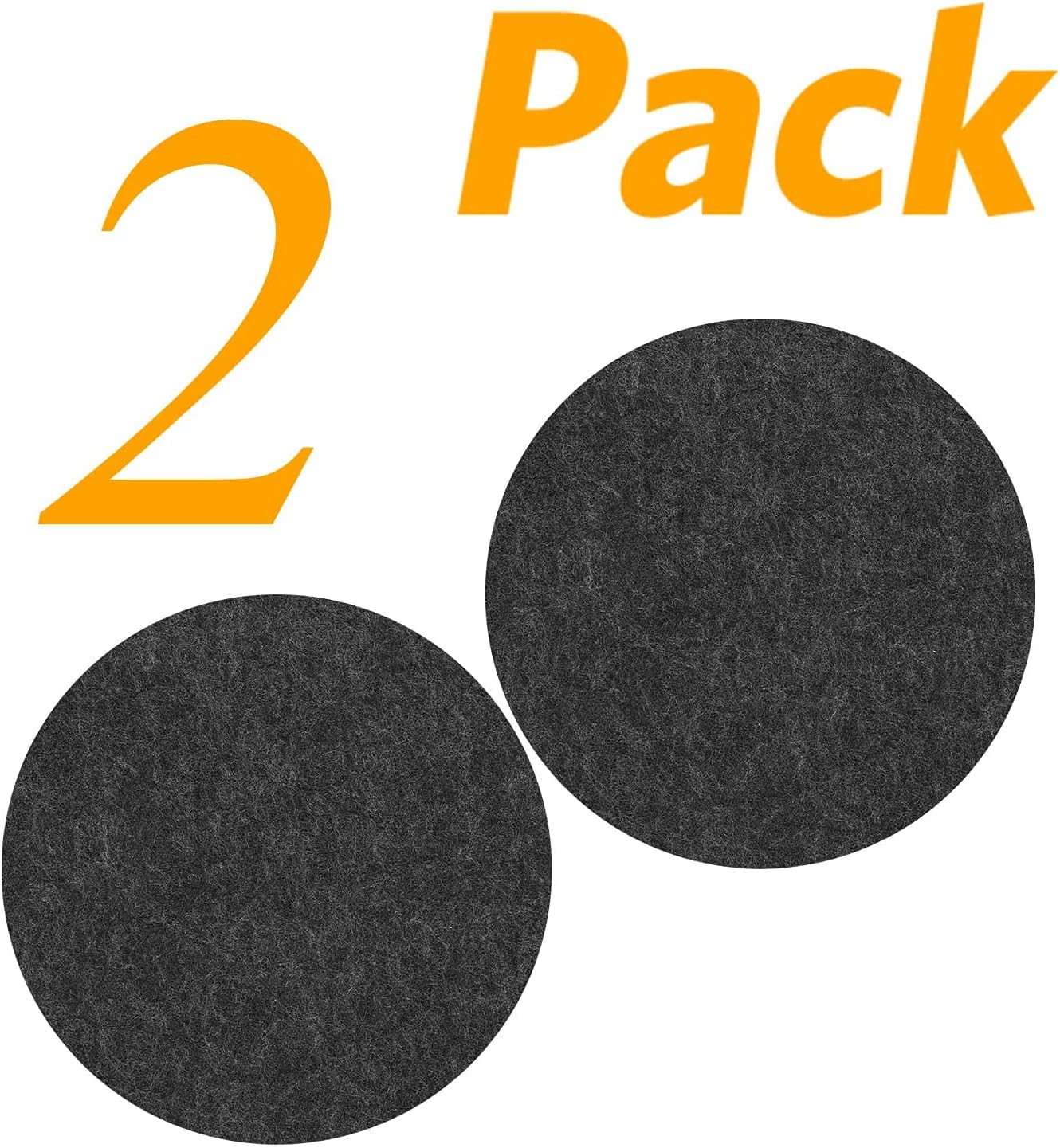 4 PCS Coasters, Eco-Friendly 100% Biodegradable Absorbent Felt Coasters for Drinks Bar Home, 4 Inch (Black Round) - Image 2