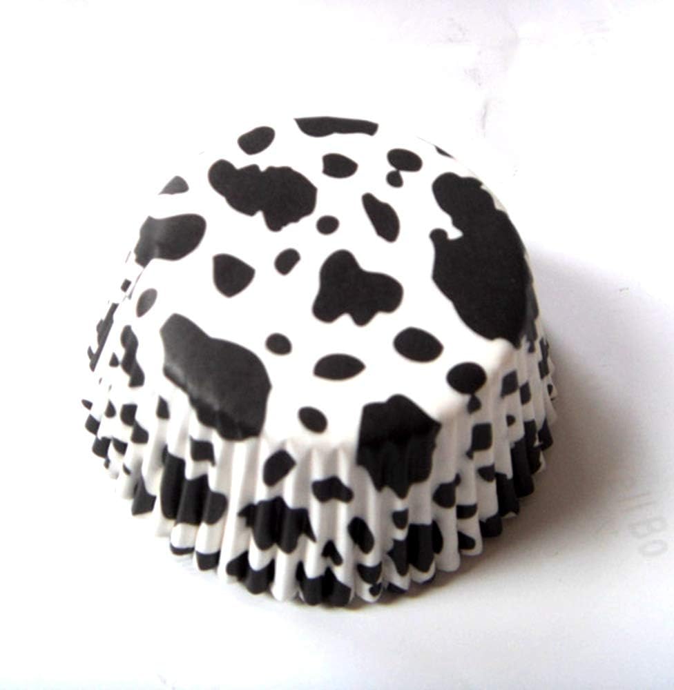 Cow Animal Paper Muffin Cupcake Liners case Birthday Baking Cups Holders 100 pcs,Standard Size 2x1.25inch - Image 1