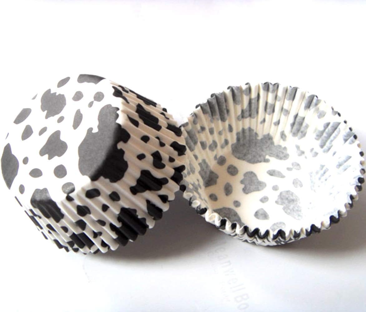 Cow Animal Paper Muffin Cupcake Liners case Birthday Baking Cups Holders 100 pcs,Standard Size 2x1.25inch - Image 2