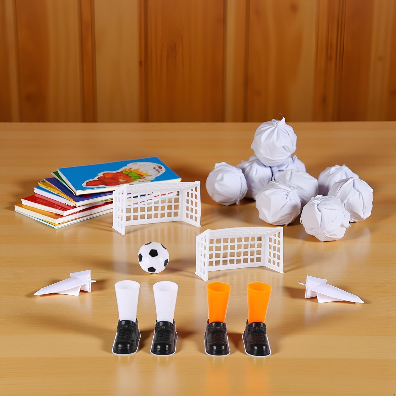 1 Set Finger Soccer Game Finger Footballs Match Funny Finger Table Game Set with Two Goals for Fans Club Party - Image 2