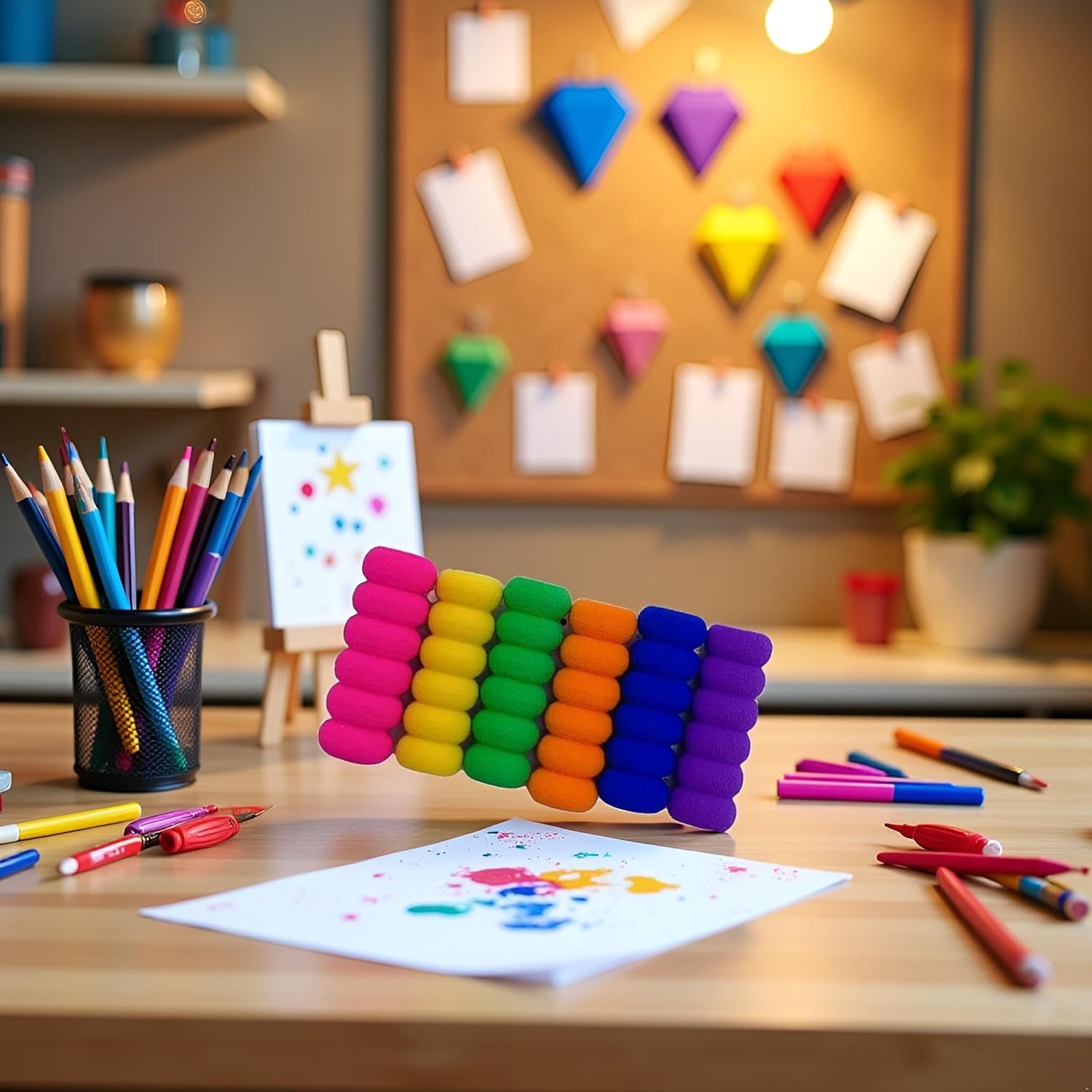 10Pcs Random Color Soft Foam Pencil Grips, Pen Grippers for Diamond Painting Pens Drill Pen, Pencil Cushion Drawing Pens for Drawing Writing Kids Toddlers Adults Arthritis - Image 1