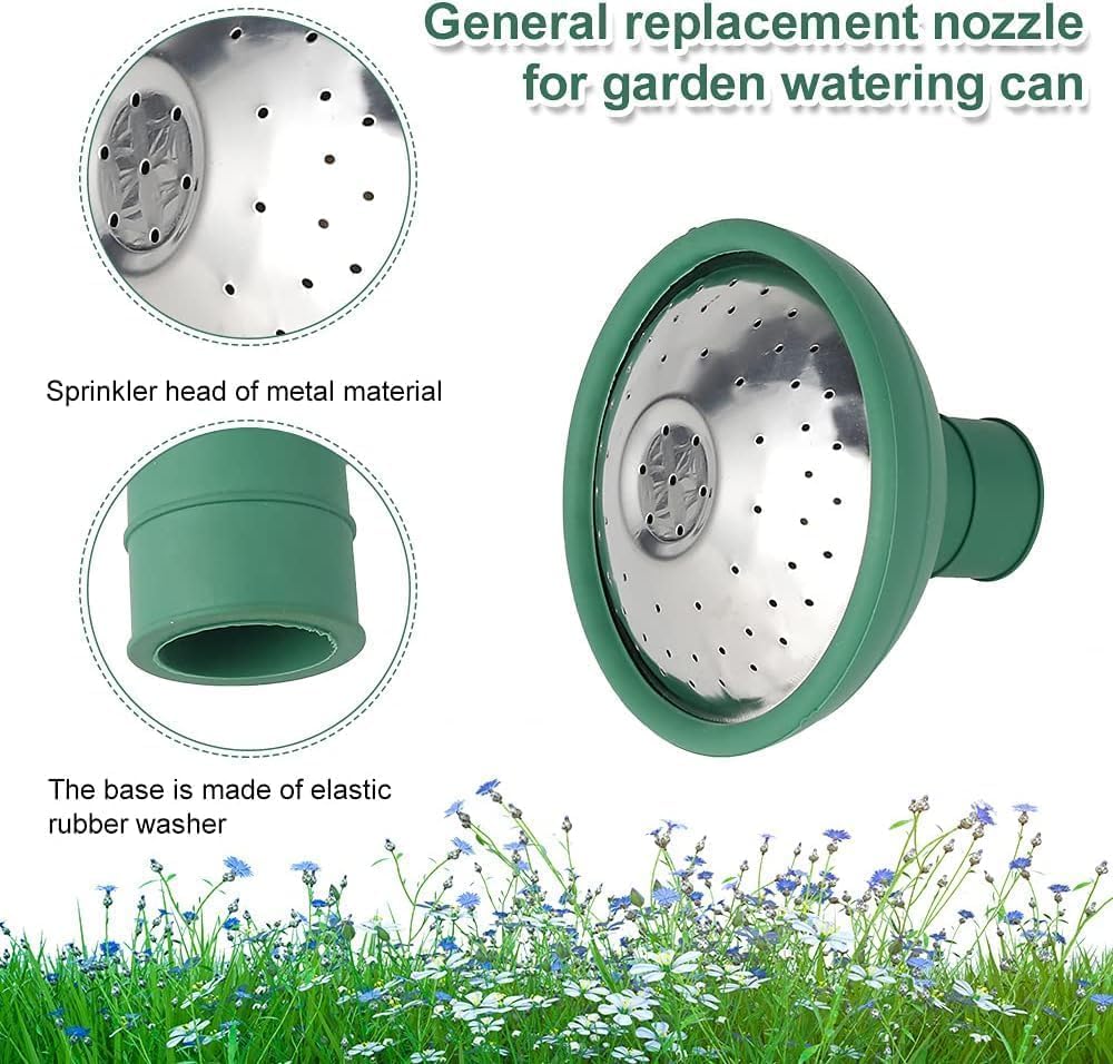Green Universal Garden Watering Can Rose Head Water Sprinkler Sprayer Fit All Watering Can Rose Watering Can Spout Cover Nozzle Replacement Gardening Watering Equipment - Image 1