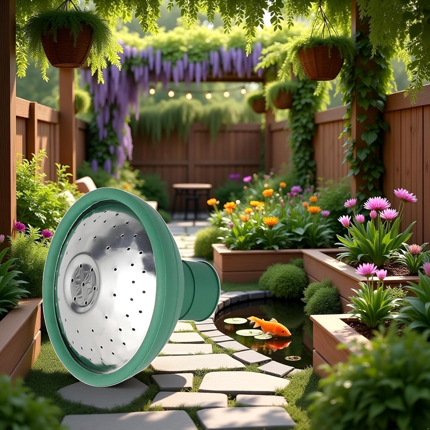 Green Universal Garden Watering Can Rose Head Water Sprinkler Sprayer Fit All Watering Can Rose Watering Can Spout Cover Nozzle Replacement Gardening Watering Equipment - Image 6