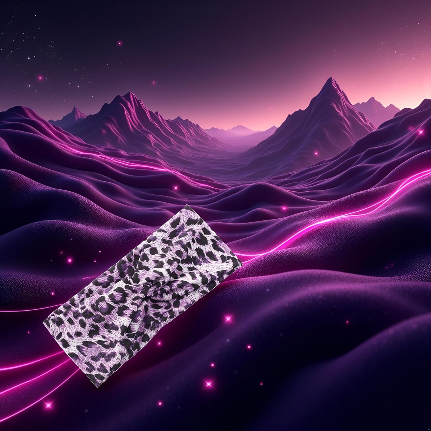 Purple Fashion Women Leopard Print Cross Elastic Headband Gym Hairband Hair Women's Fashion Headbands - Image 3