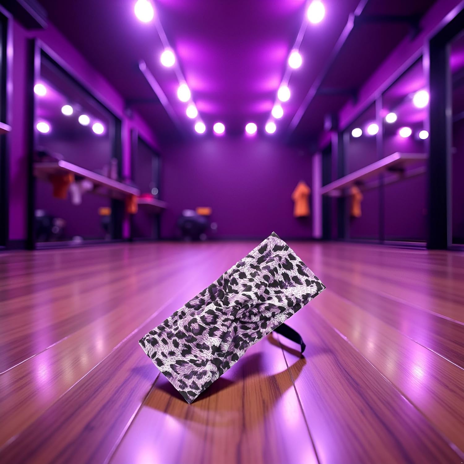 Purple Fashion Women Leopard Print Cross Elastic Headband Gym Hairband Hair Women's Fashion Headbands - Image 4