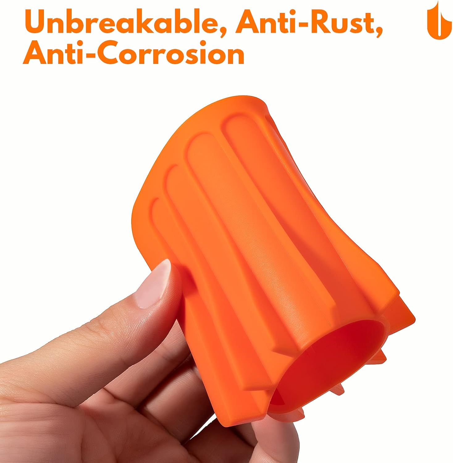 Soap Dish Shower Waterfall Soap Tray Holder for Bathroom, Kitchen, Counter Top, Flexible Silicone, Keep Soap Bars Dry, Easy Cleaning - Orange - Image 5