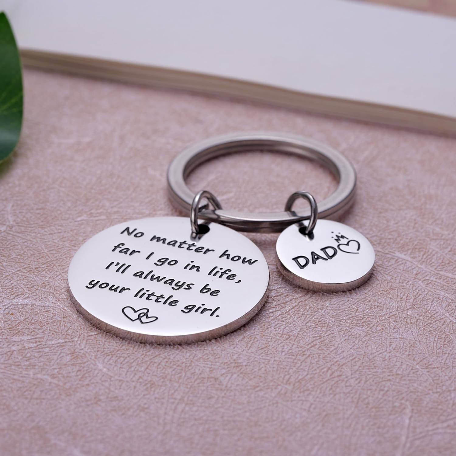 Dad Gift from Daughter, Christmas Best Dad Key Chain, Birthday Father's Day Jewelry for Father Stepdad Papa - Image 2
