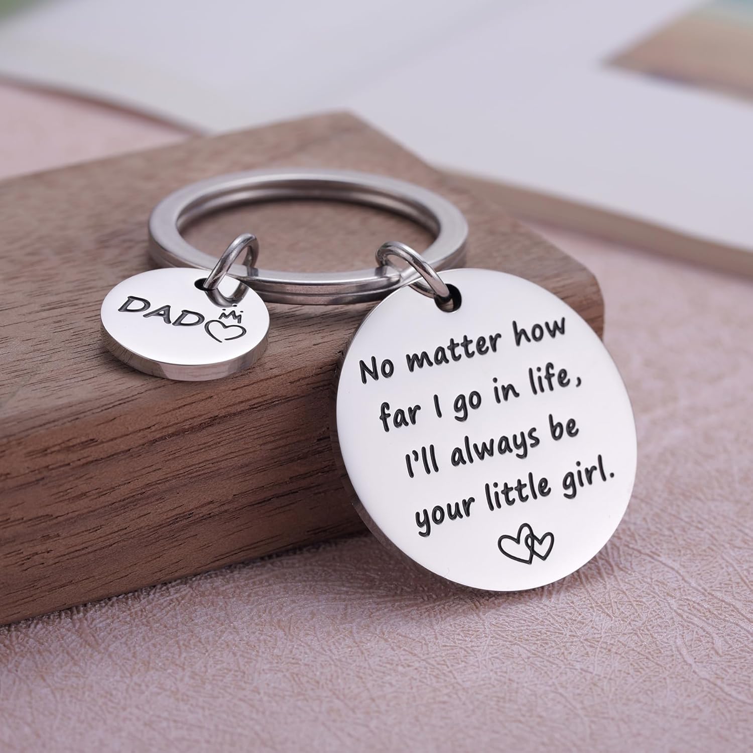 Dad Gift from Daughter, Christmas Best Dad Key Chain, Birthday Father's Day Jewelry for Father Stepdad Papa - Image 3