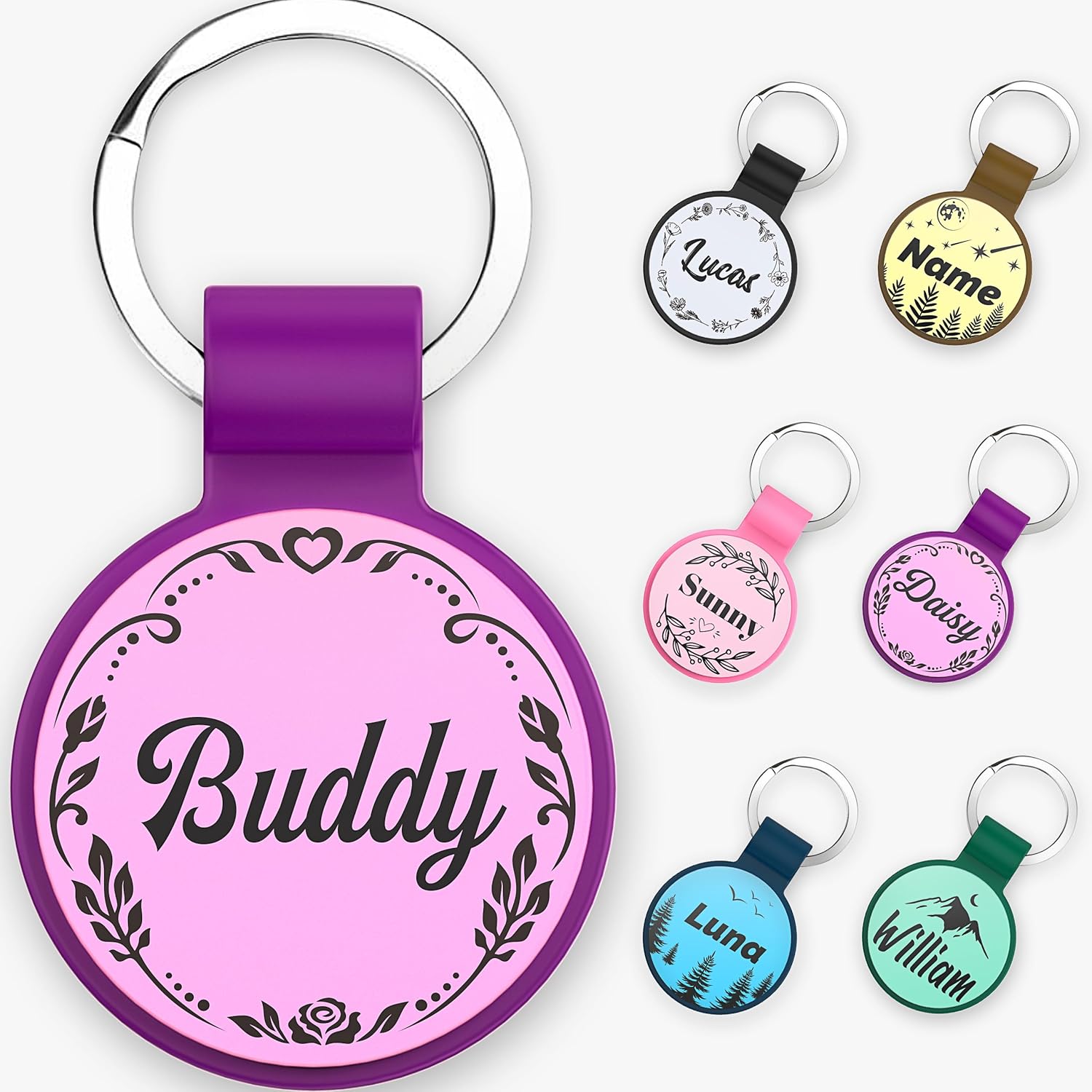 Handmade Teacher Lanyard | Stylish Silicone Beaded Design with Breakaway Clasp Personalized Name Tag Black Wood Disc for ID Badges and Keys - Image 1