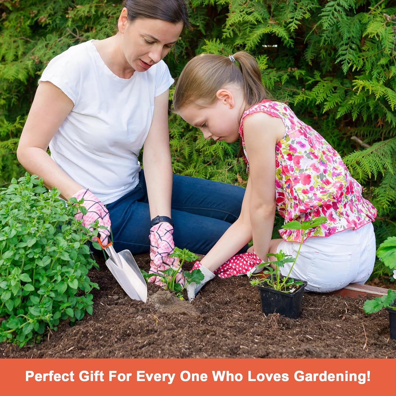 Garden Shovel Garden Hand Trowel, Heavy Duty Hand Shovel with Ergonomic Handle, Small Gardening Tools for Digging, Rust Resistant Gardening Spade Trowel Tools, Orange - Image 7