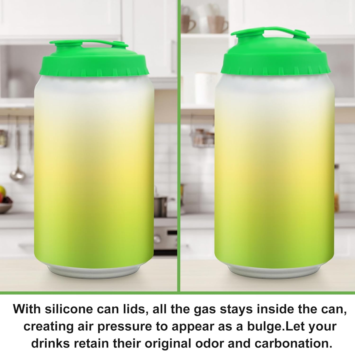 Silicone Soda Can Cover Lids, Pop Can Covers with Resealable Nozzle 6 Pack, BPA Free Stopper and Protector Reusable Beer Can Covers for Soda Fits Standard Cans - Image 6