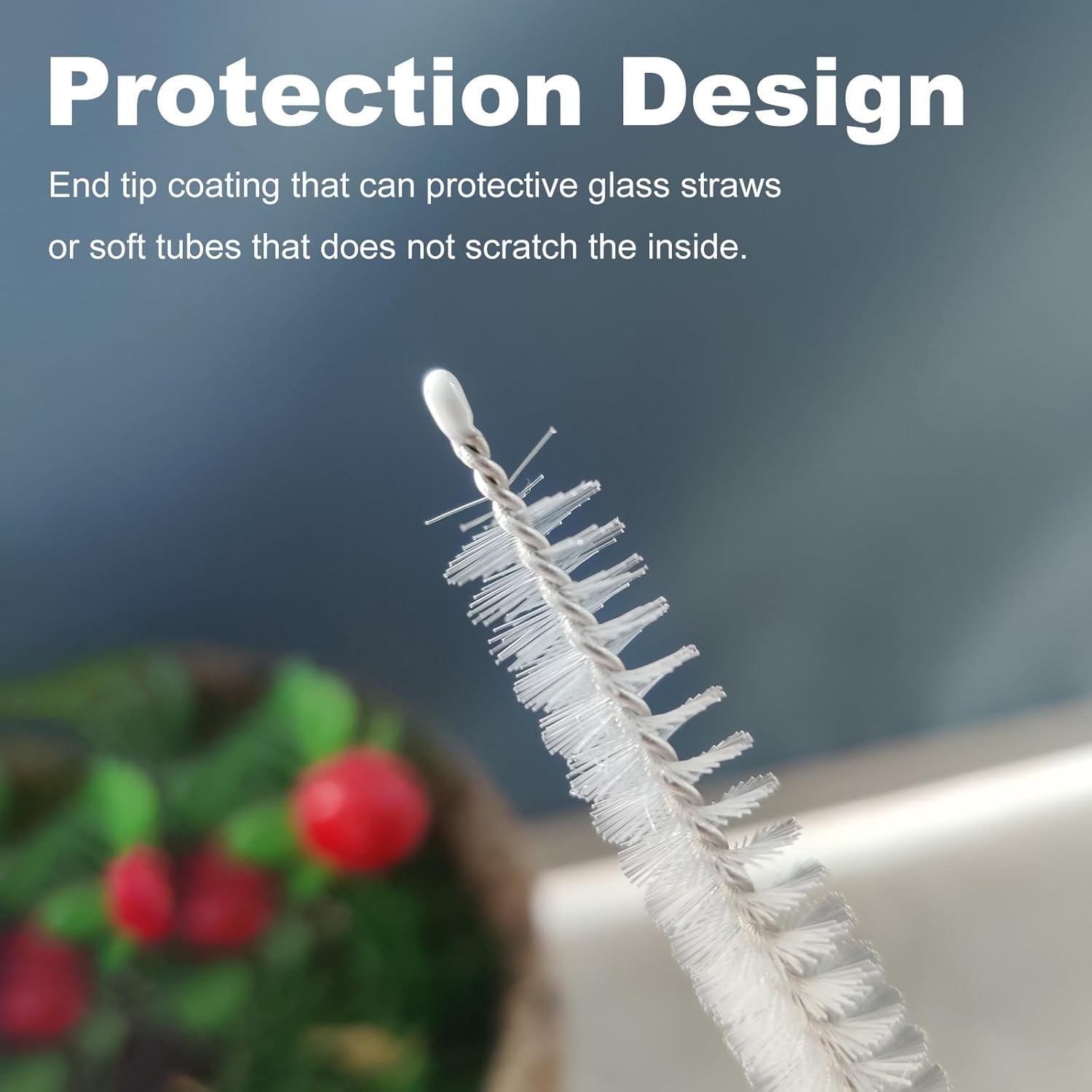 6 Pack Straw Cleaner Brush for Stanley, Reusable Extra Long Straw Cleaner for 40/30/20 oz Stanley Mug, 10mm Wide Drinking Straws Cleaning Brush for Sippy Cup, Water Bottle and Tubes - Image 3
