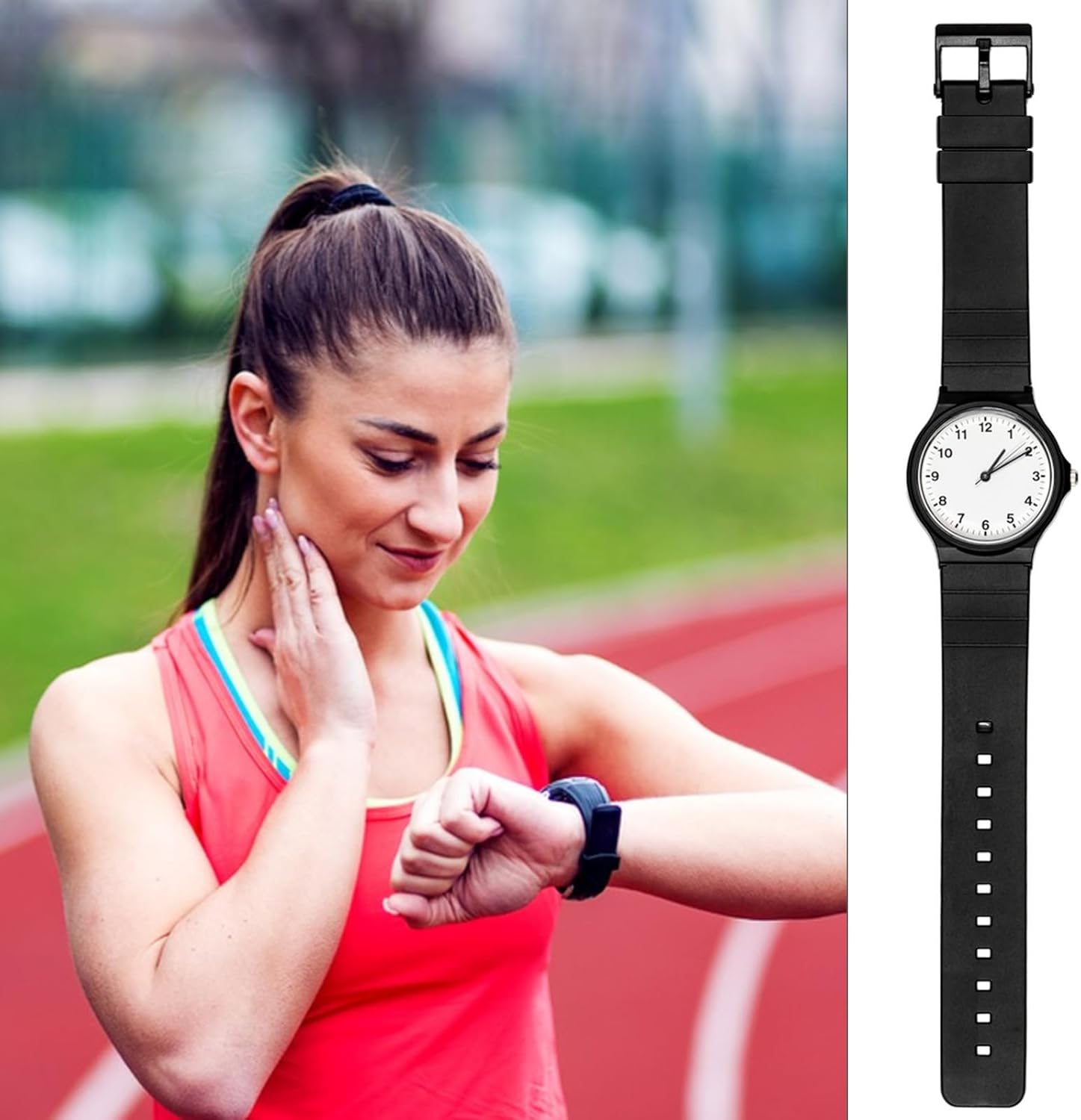 6Pcs Watch Band Loops Watch Strap Holder Loop Black Watch Band Strap Loops Watch Strap Keeper Holder Retainer Silicone Replacement Watch Strap Loop for Smart Sport Watch Wristband - Image 6