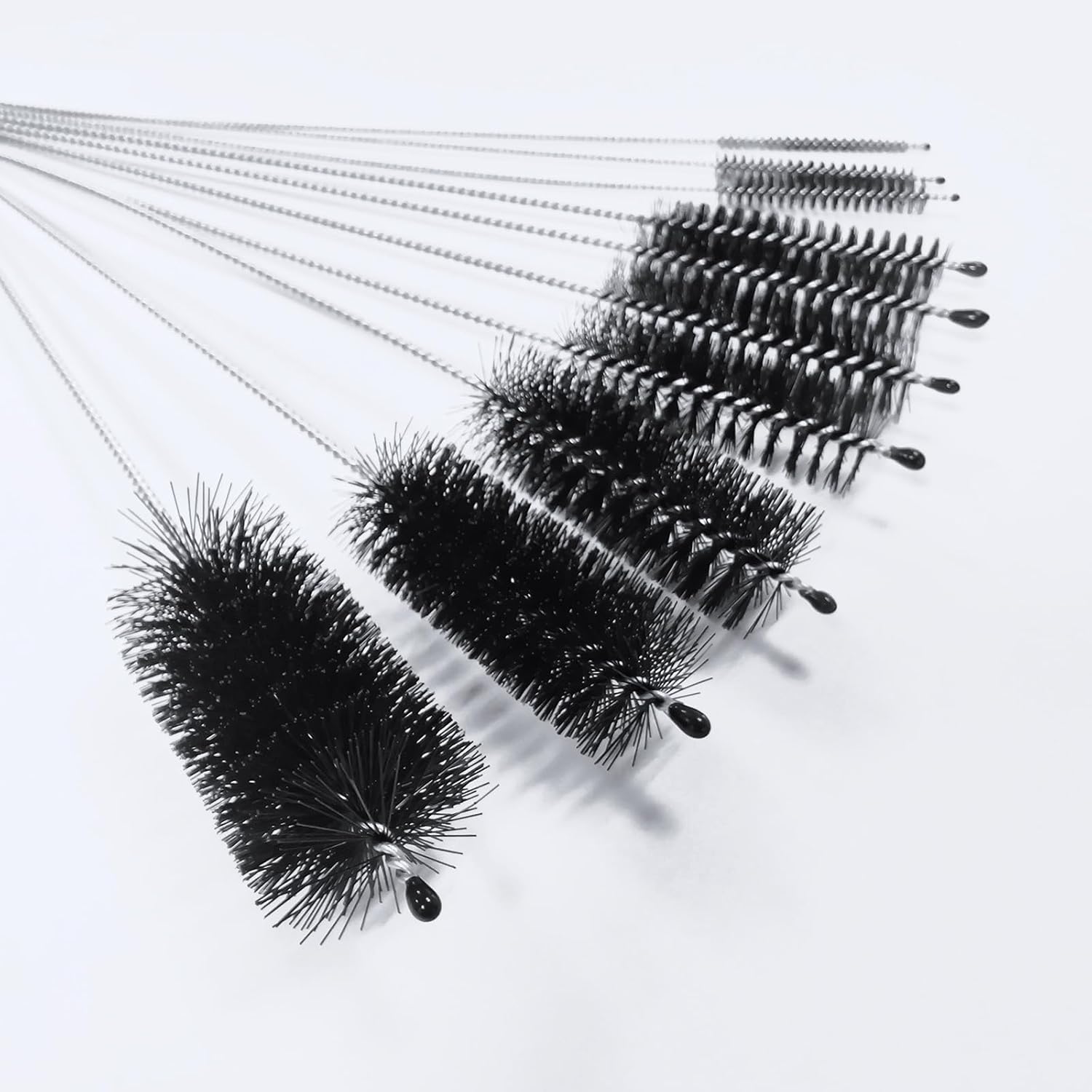 Straw Cleaner Brush Set, Shower Head Cleaner Tool, Nylon Pipe Tube Cleaner 8-inch 10 Different Diameters Set for Tumbler, Water Bottle, Sippy Cup, Sinks and Hummingbird Feeders - Image 6