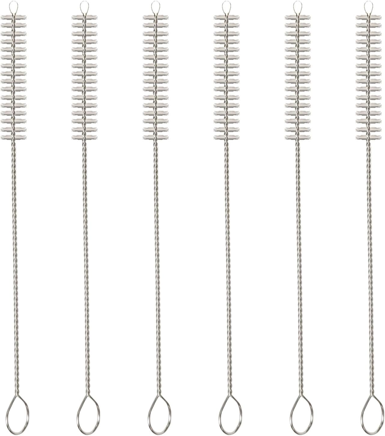 Straw Cleaner Brush Set, 6-Piece Set of Long Cleaning Brushes for Tumbler, Water Bottle, Sippy Cups, Pipes, Tubes, Stainless Steel Drinking Straws, Glass Silicone Metal Straws or Hummingbird Feeders - Image 1