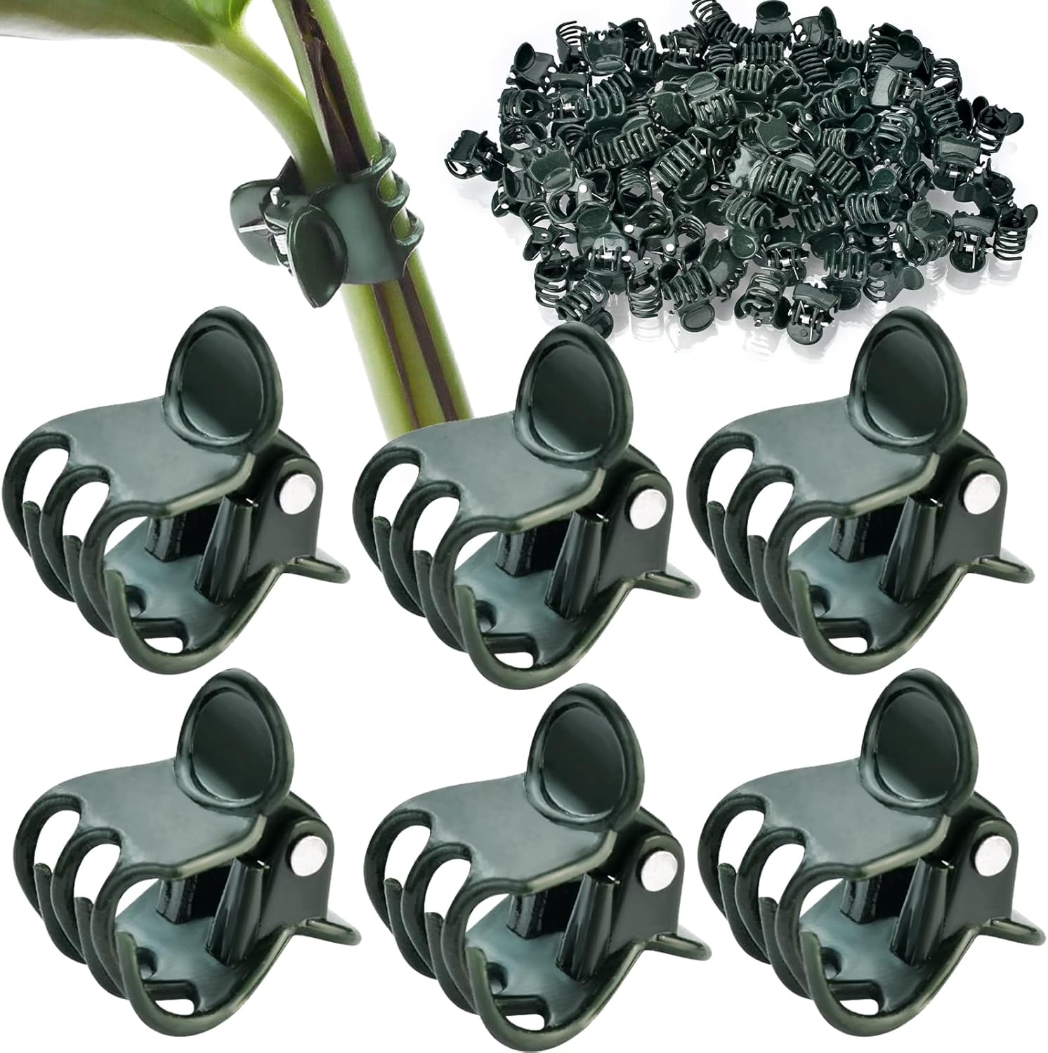 100 Pcs Plant Clips Orchid Clips Plants Orchid Support Clips Flower Vine Clips for Supporting Stems Vines Stalks Climbing Plant Grow Upright - Image 1