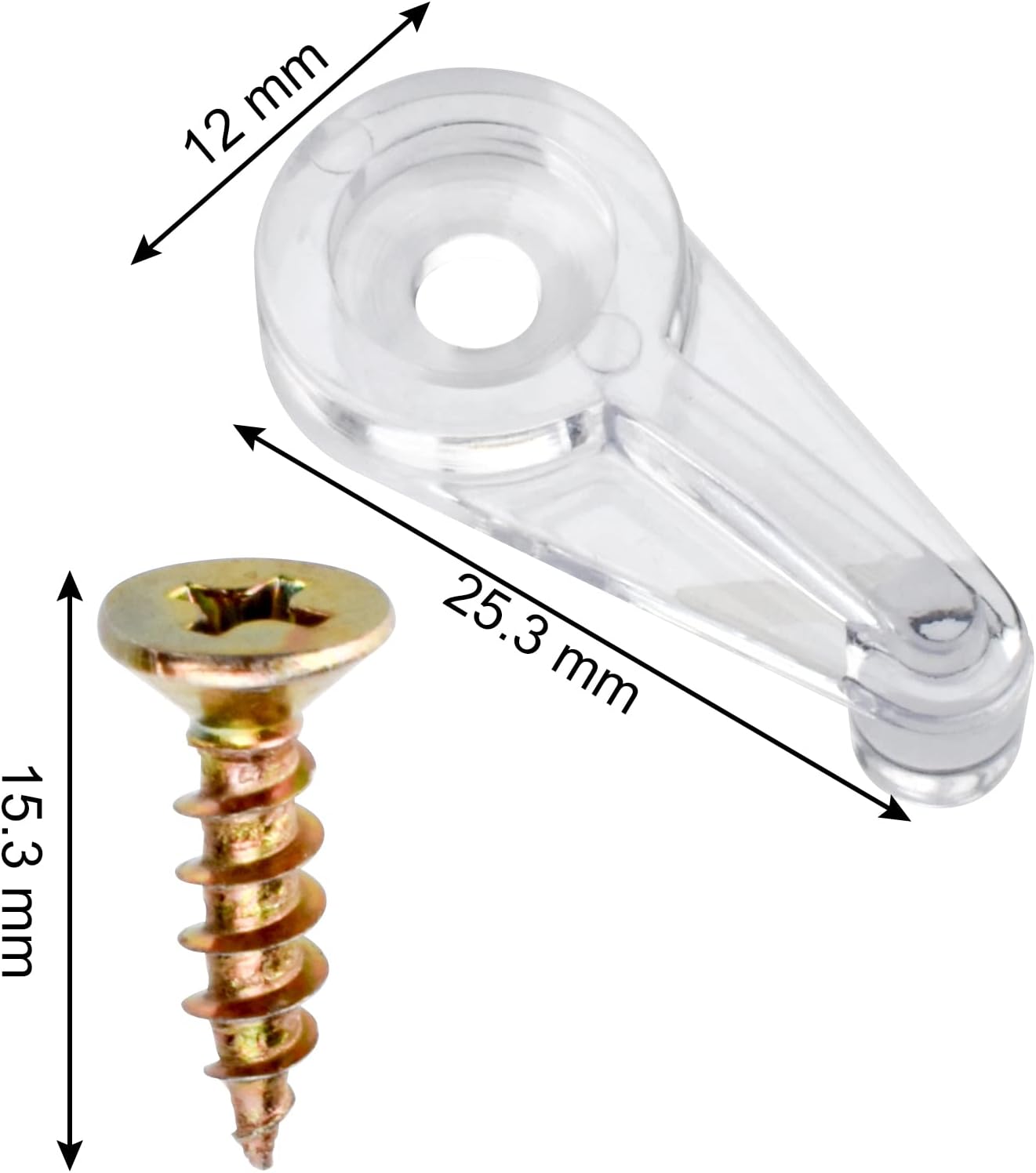 50 Pack Glass Retainer Kit 4-5mm Clips With Screws for Fixing Cabinet Doors - Image 2