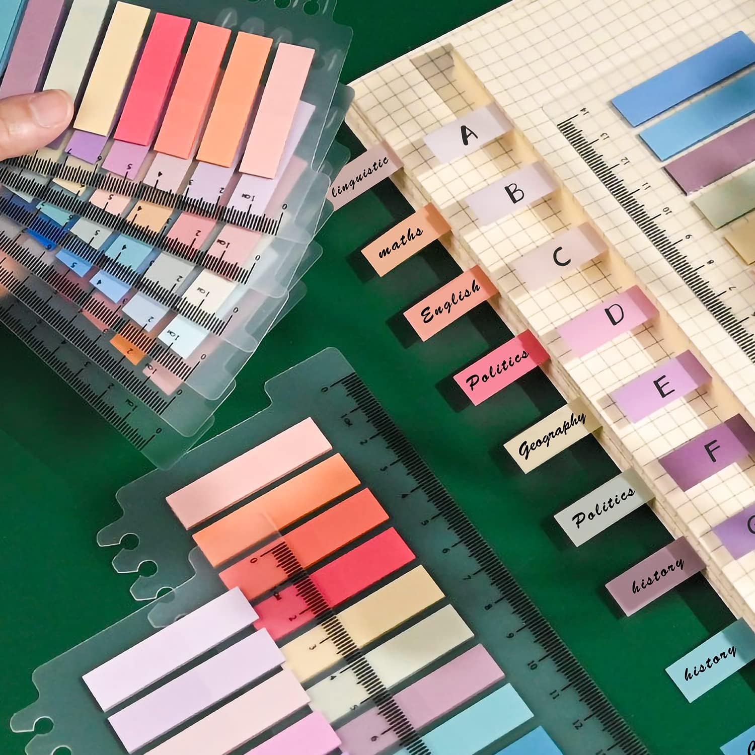 1200 Pcs Sticky Annotation Tabs Morandi Sticky Note Tabs Writable and Translucent Reminder Tabs with Ruler for Marking Page Notes Book Files - Image 3