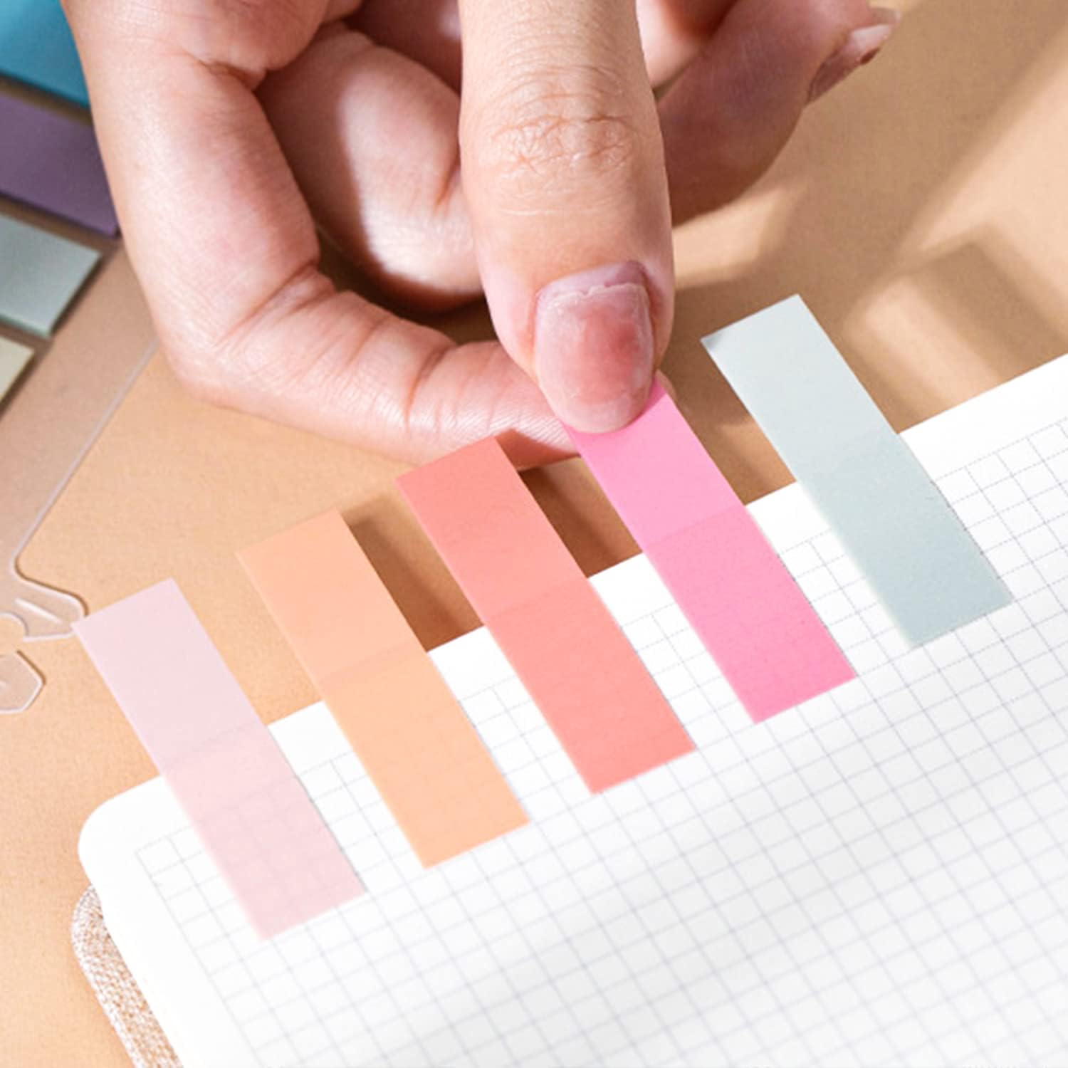 1200 Pcs Sticky Annotation Tabs Morandi Sticky Note Tabs Writable and Translucent Reminder Tabs with Ruler for Marking Page Notes Book Files - Image 7