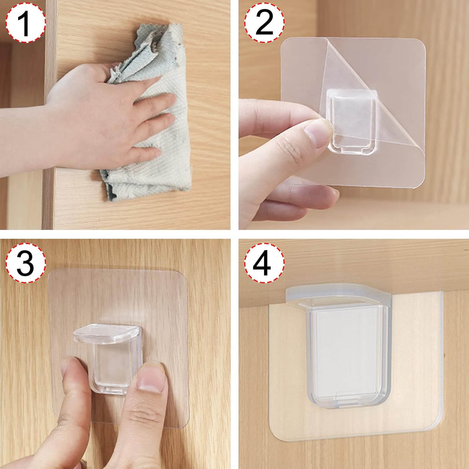 12 Pcs Punch Free Shelf Support Pegs Self Adhesive Shelves Clips Shelf Pegs for Shelves No Drill Shelf Bracket Holders Pin for Kitchen Cabinet Book Shelves Closet Clapboard Layer (1-Peg) - Image 5