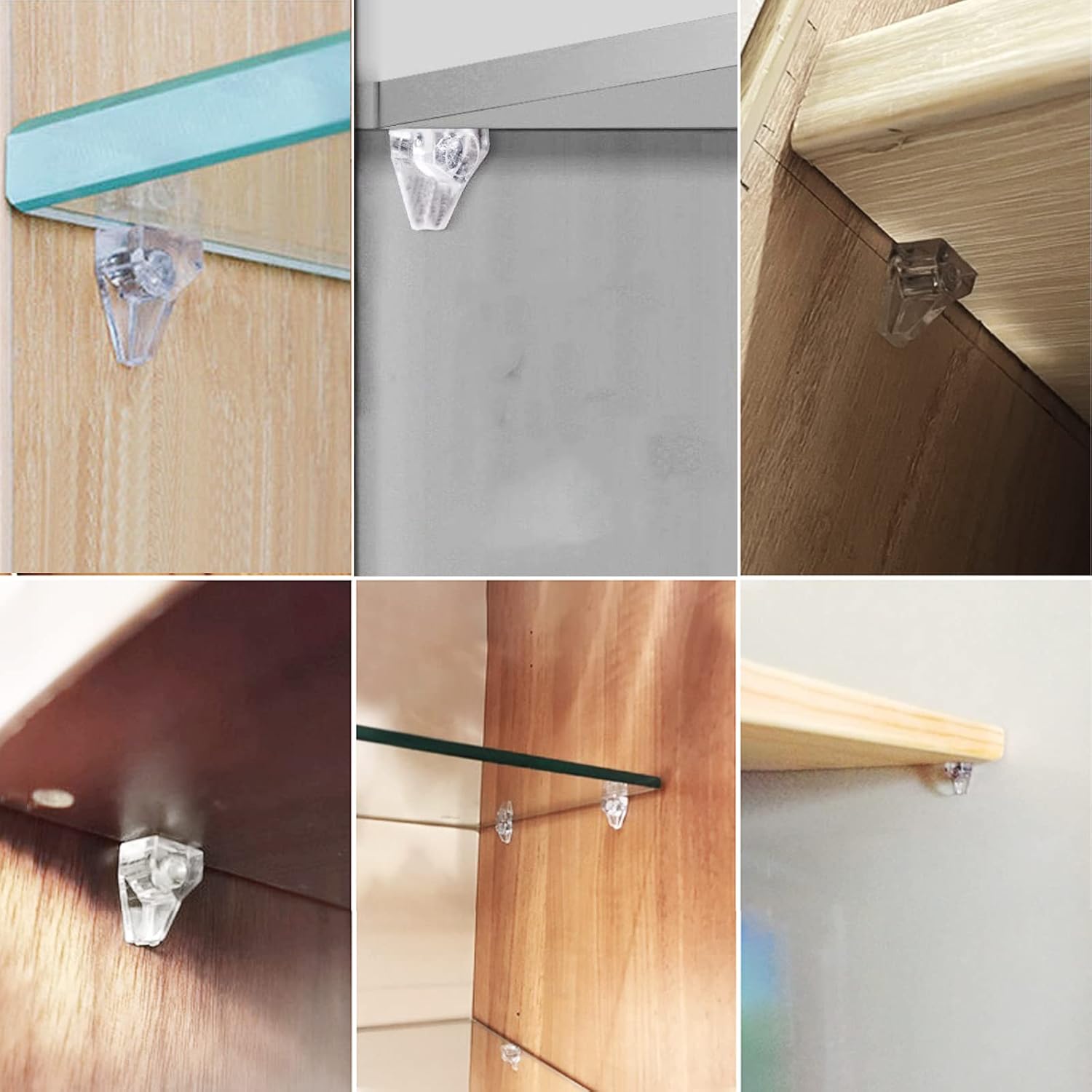 5mm Shelf Pegs 50 Pack Clear Crystal Plastic Cabinet Shelf Pins Shelf Holder Pins Replacement Pegs for Kitchen Furniture Cabinet Bookcase - Image 6