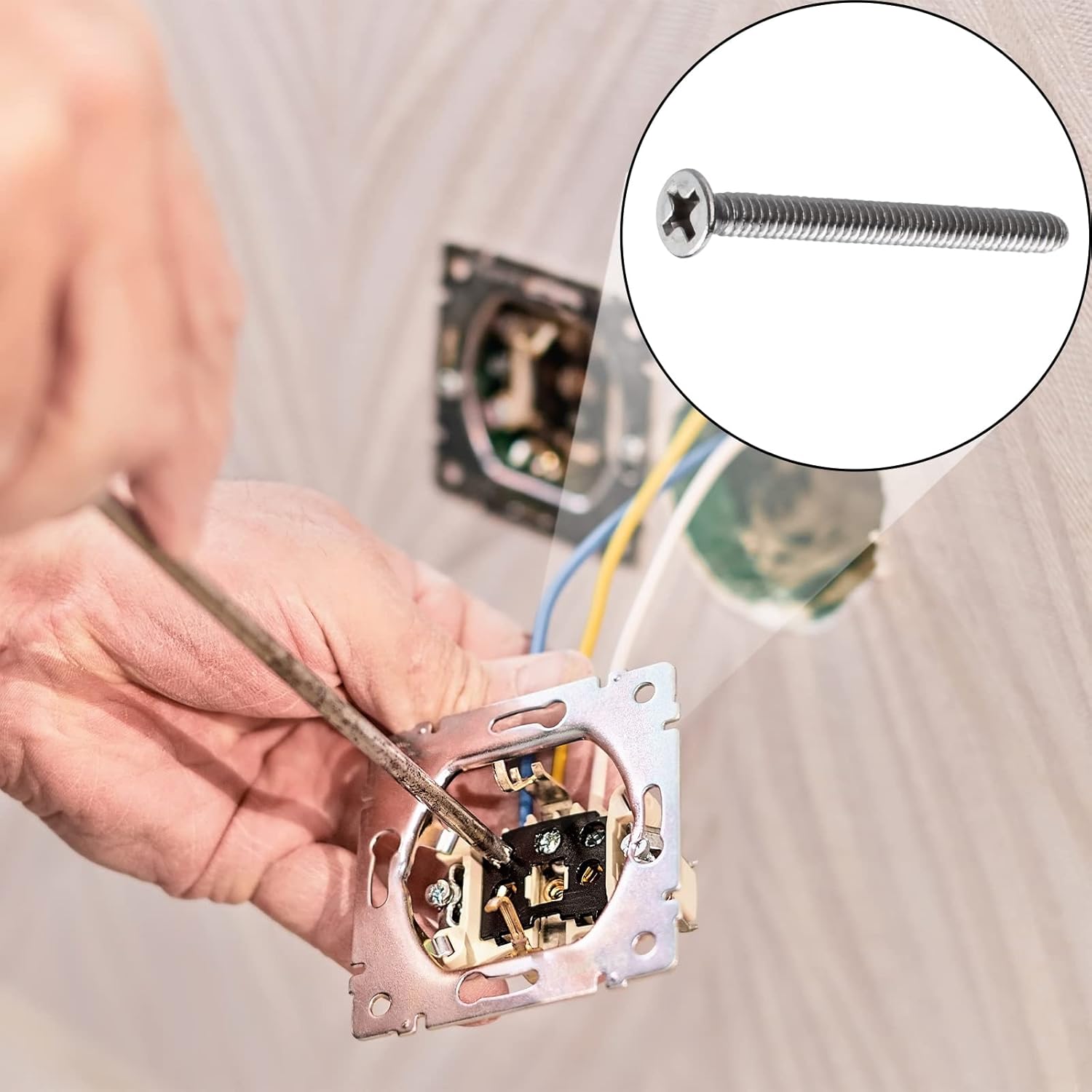 Extra Long Outlet Screws 6-32 x 1-1/2 Inches Electrical Outlet Screws 304 Stainless Machine Screws - 30 Pack - Image 6