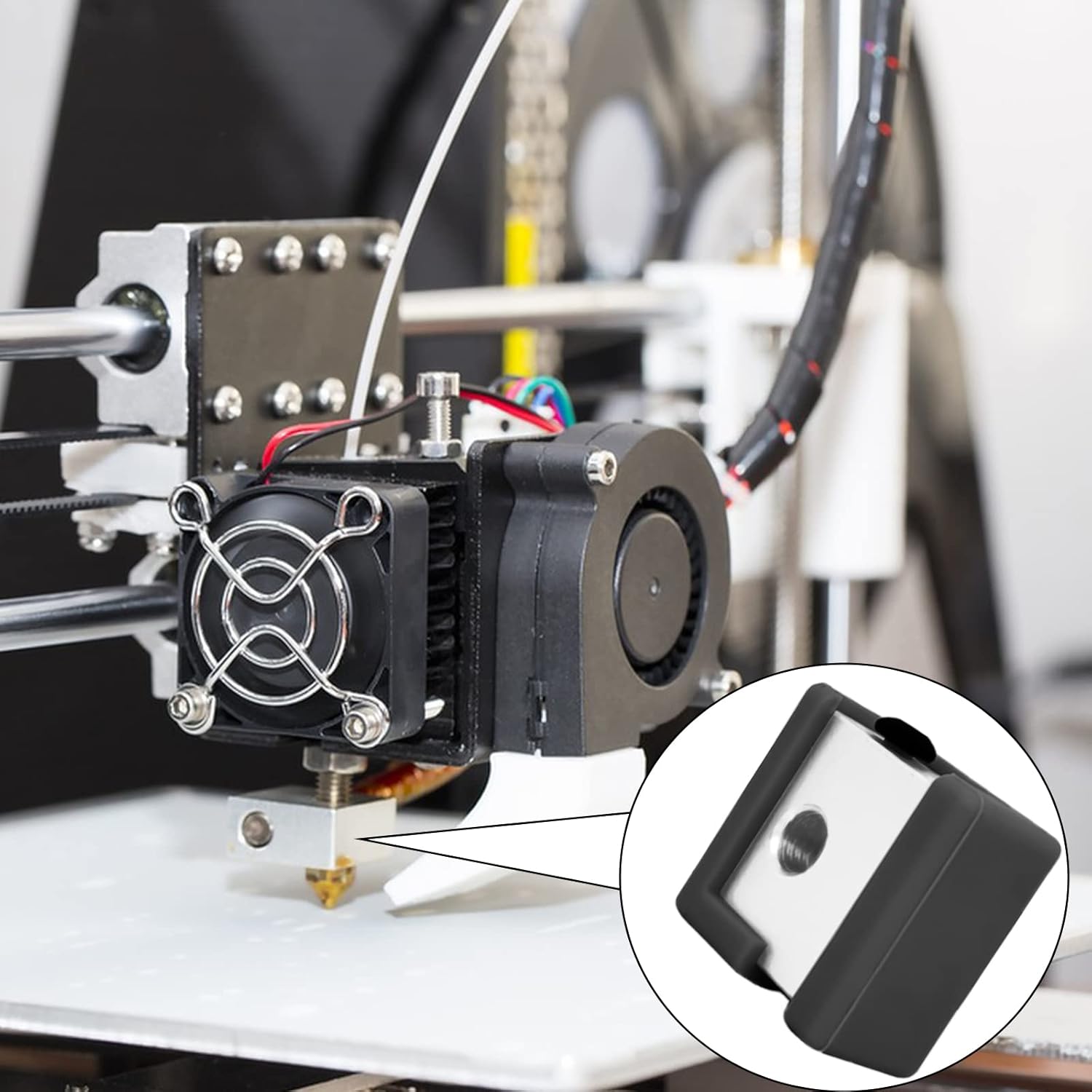 3D Printer Silicone Sock 8Pcs Hotend Silicone Sock Heater Block Silicone Cover for Creality Ender 3, Ender 3 Pro, Ender 5, Ender 5 Pro, CR 10 Series, MK7/ 8/9 Hotend - Image 7