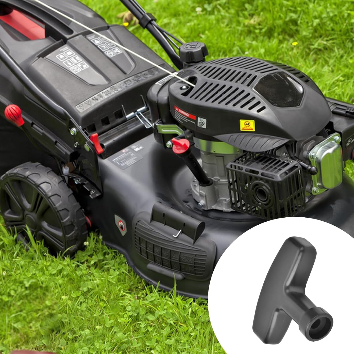 Pull Cord with Recoil Starter Handle Gasoline Engine Starter Handle Grip Recoil Starter Pull Handle for Lawn Mower, Chainsaw, Generator (2 Pack) - Image 4
