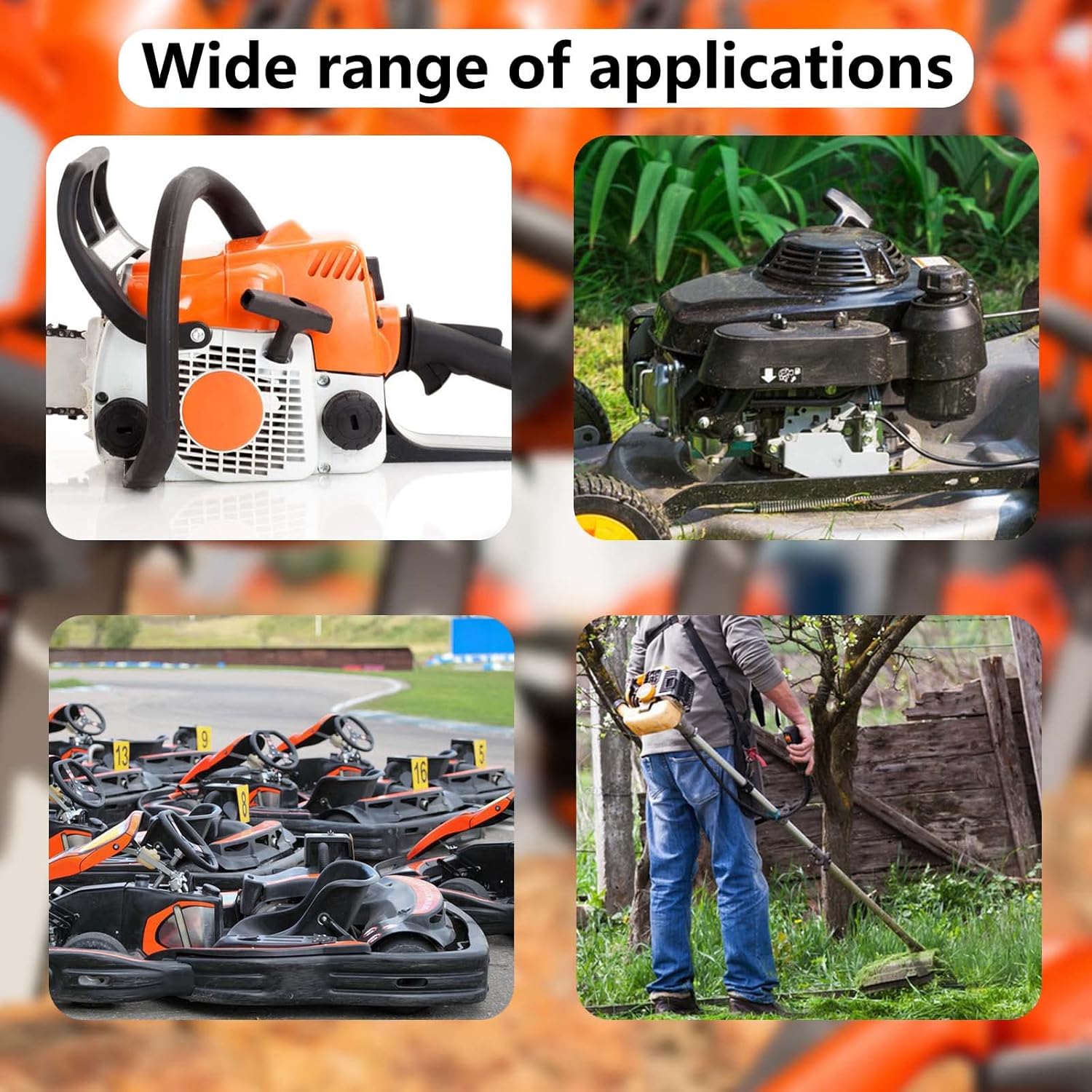 Pull Cord with Recoil Starter Handle Gasoline Engine Starter Handle Grip Recoil Starter Pull Handle for Lawn Mower, Chainsaw, Generator (2 Pack) - Image 6